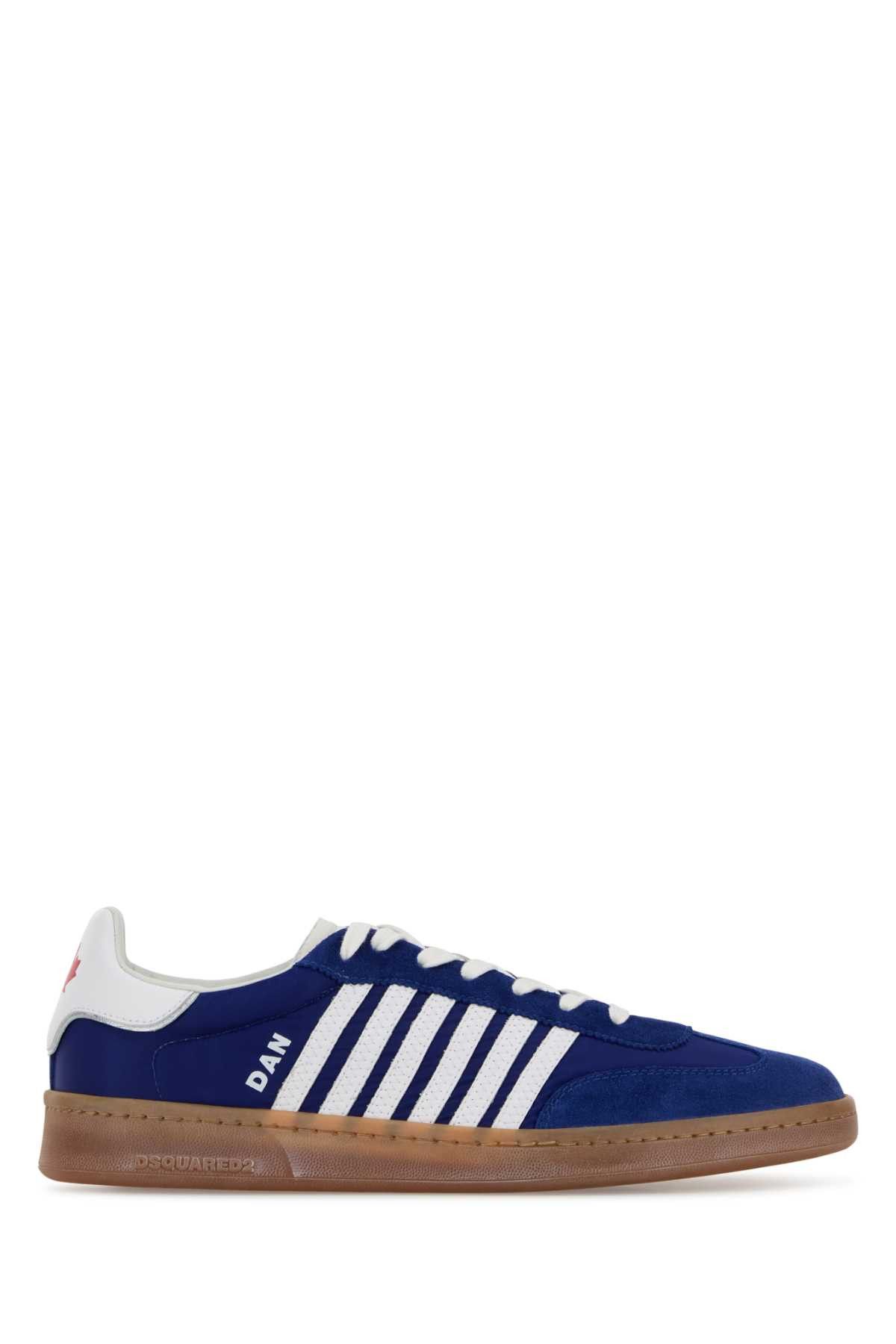 Dsquared2 Blue Fabric Boxer Sneakers Size US 9 / EU 42 - 1 Thumbnail