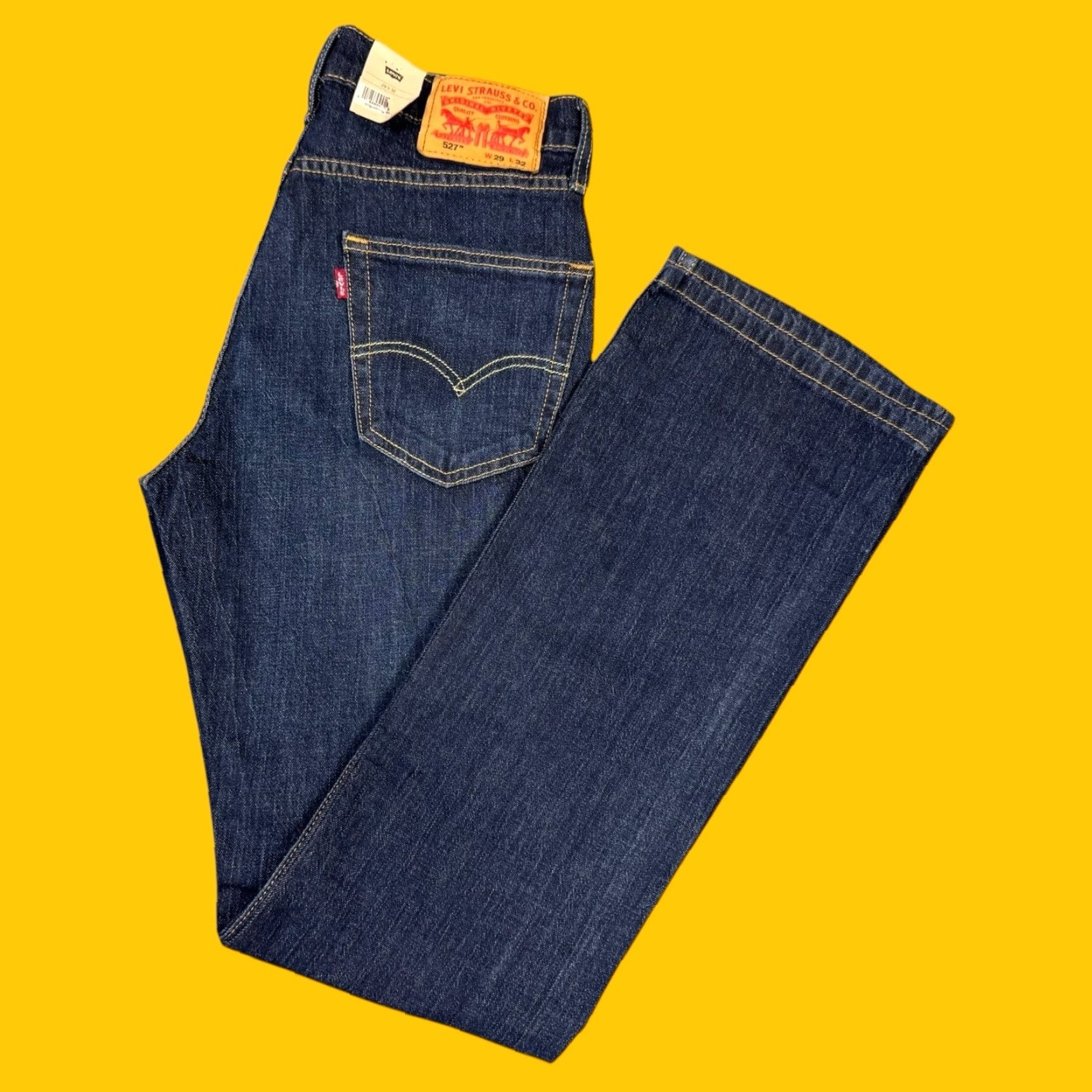 Levi's 527 Jeans Mens Size 29x32 Slim Bootcut Denim Stretch Dark