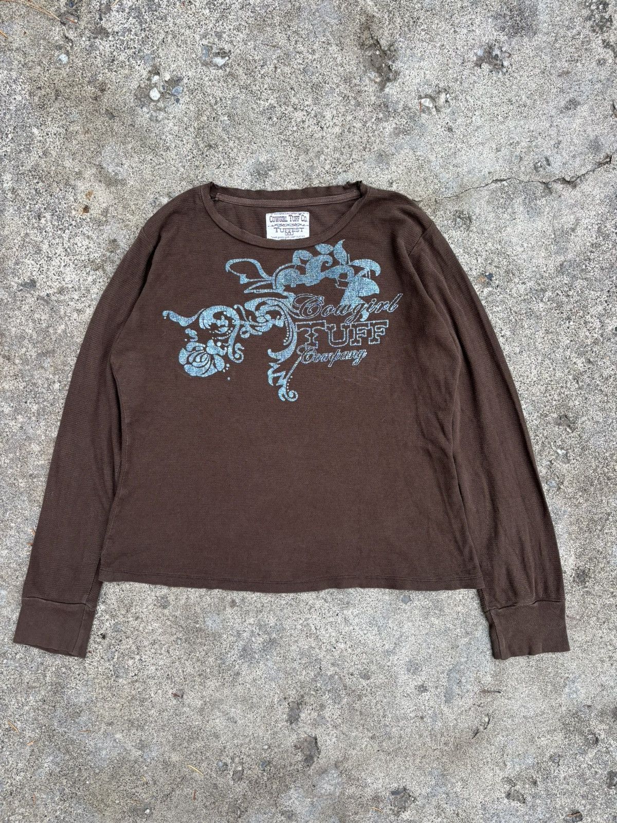 Vintage Cowgirl thermal graphic long sleeve top Size XL / US 12-14 / IT 48-50 - 1 Thumbnail