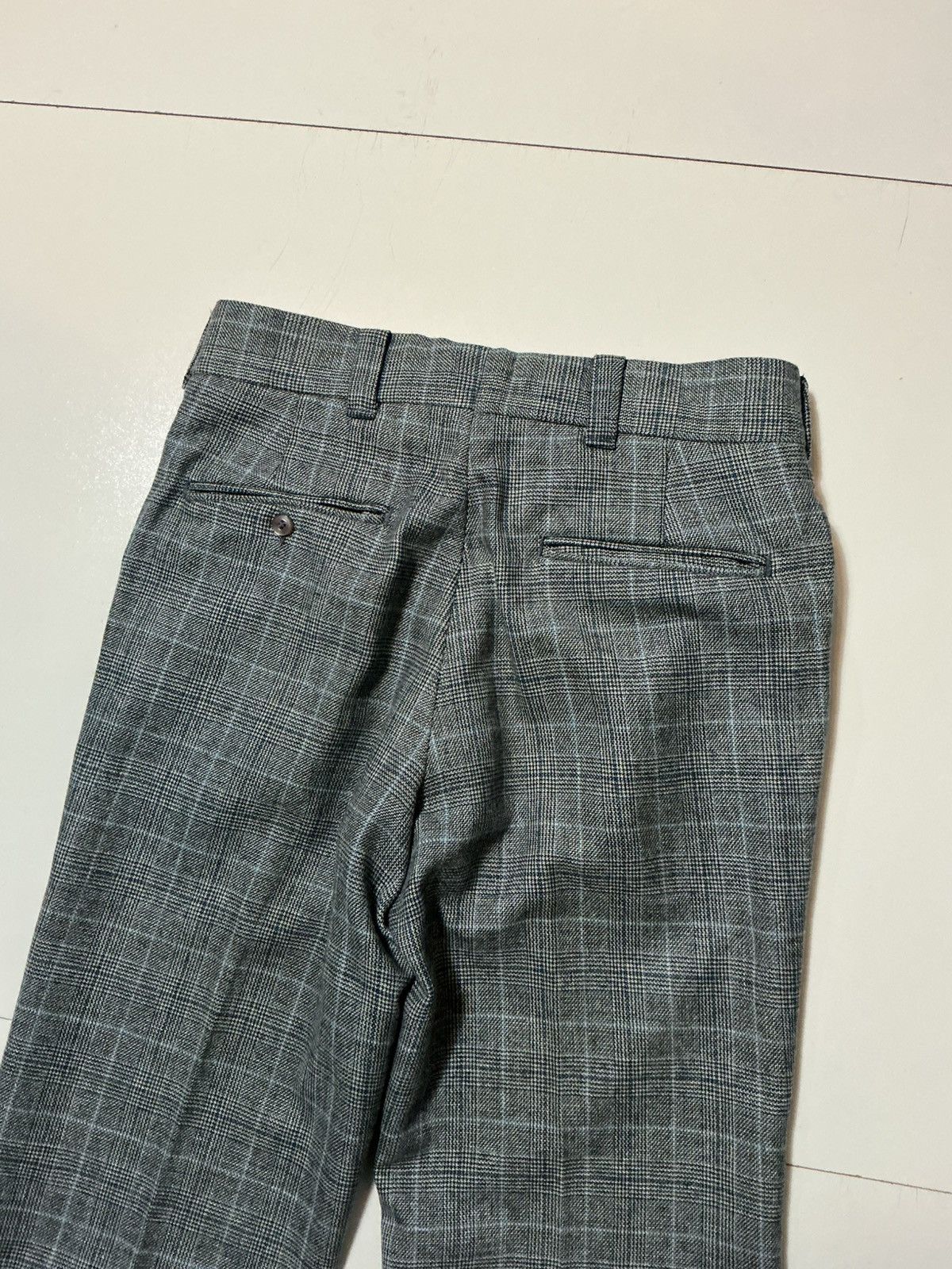 Vintage Vintage 1970s Plaid Wool Knit Flare Wide Leg Dress Pants Size US 32 / EU 48 - 10 Thumbnail