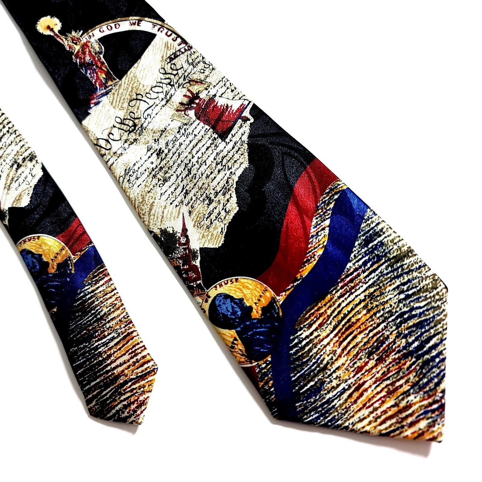 Designer Steven Harris Hand Made Black "We The People" Polyester Amer Size ONE SIZE - 1 Thumbnail