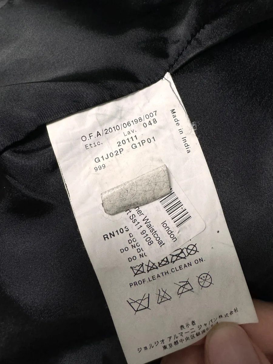 Emporio Armani SS2011 Emporio Armani Asymmetrical Black Goat Leather Vest Size US S / EU 44-46 / 1 - 7 Thumbnail