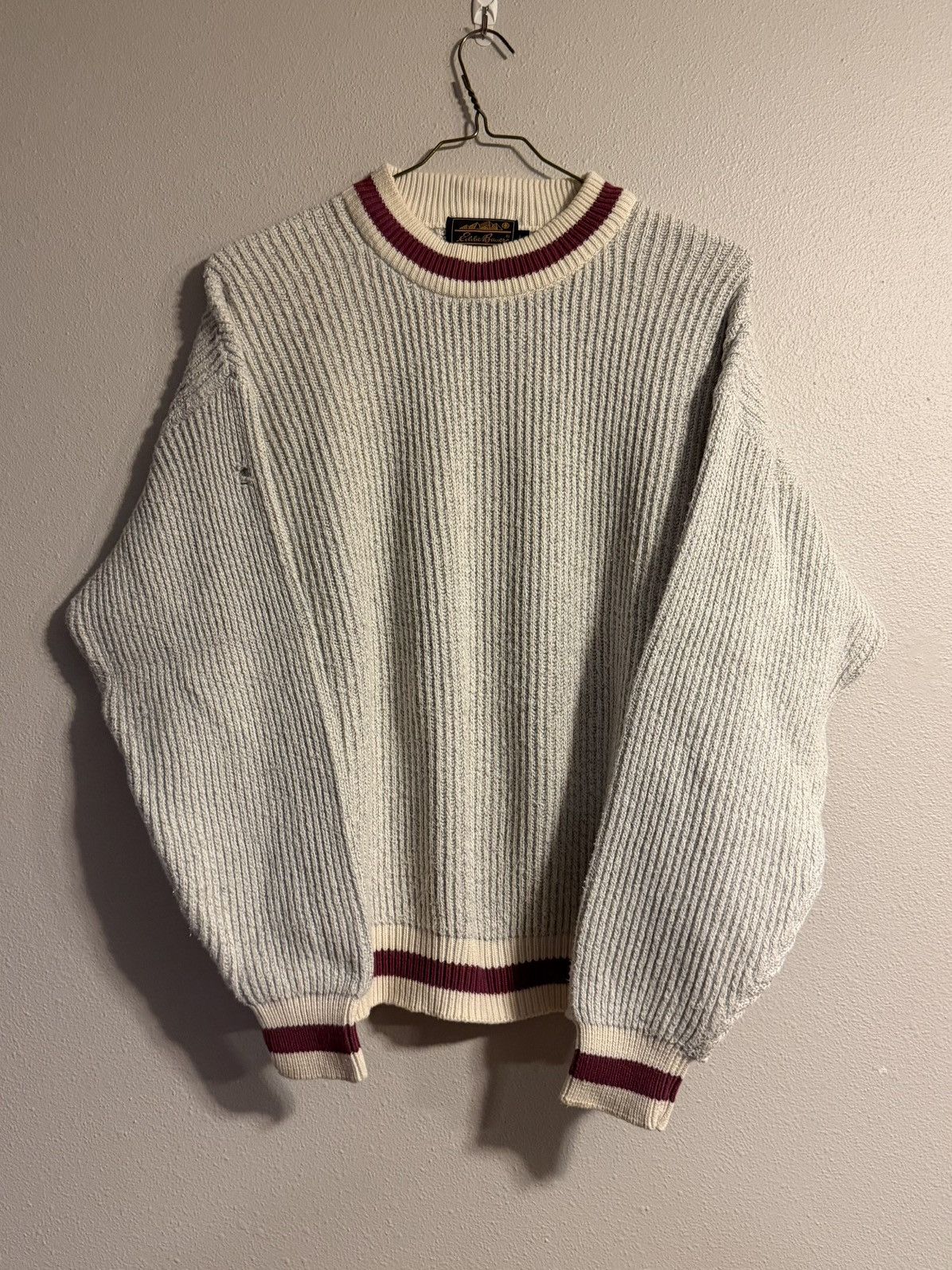 Eddie Bauer vtg 80s 90s made in UK eddie bauer chunky sweater large Size US L / EU 52-54 / 3 - 1 Thumbnail