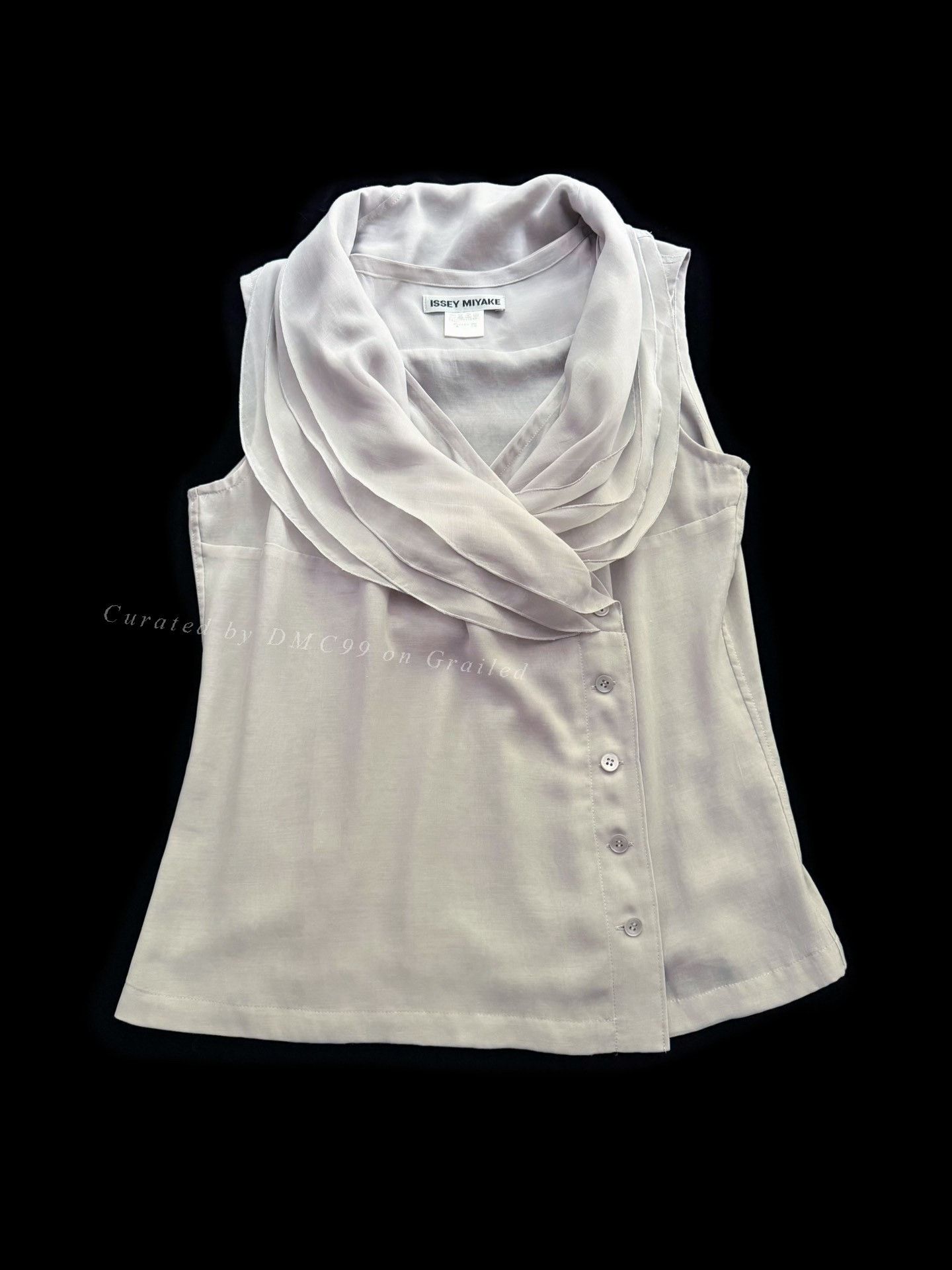 Issey Miyake Issey Miyake 2007 Multi-Collar Sleeveless Top Size L / US 10 / IT 46 - 1 Thumbnail
