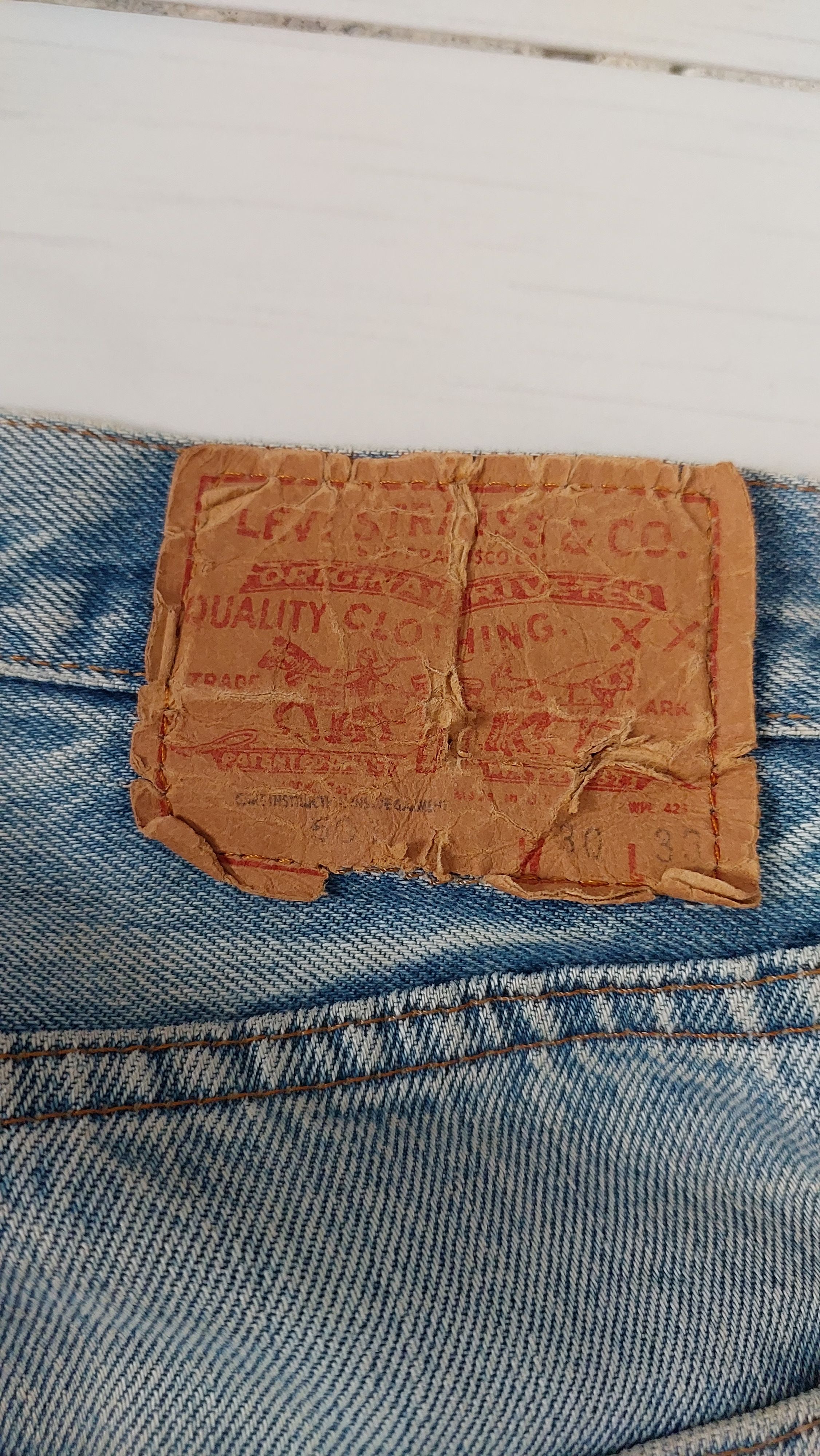 Levi's Vintage Clothing Vintage 80s Levi's 501 Selvedge Distressed Jeans Pant Size US 29 - 2 Thumbnail