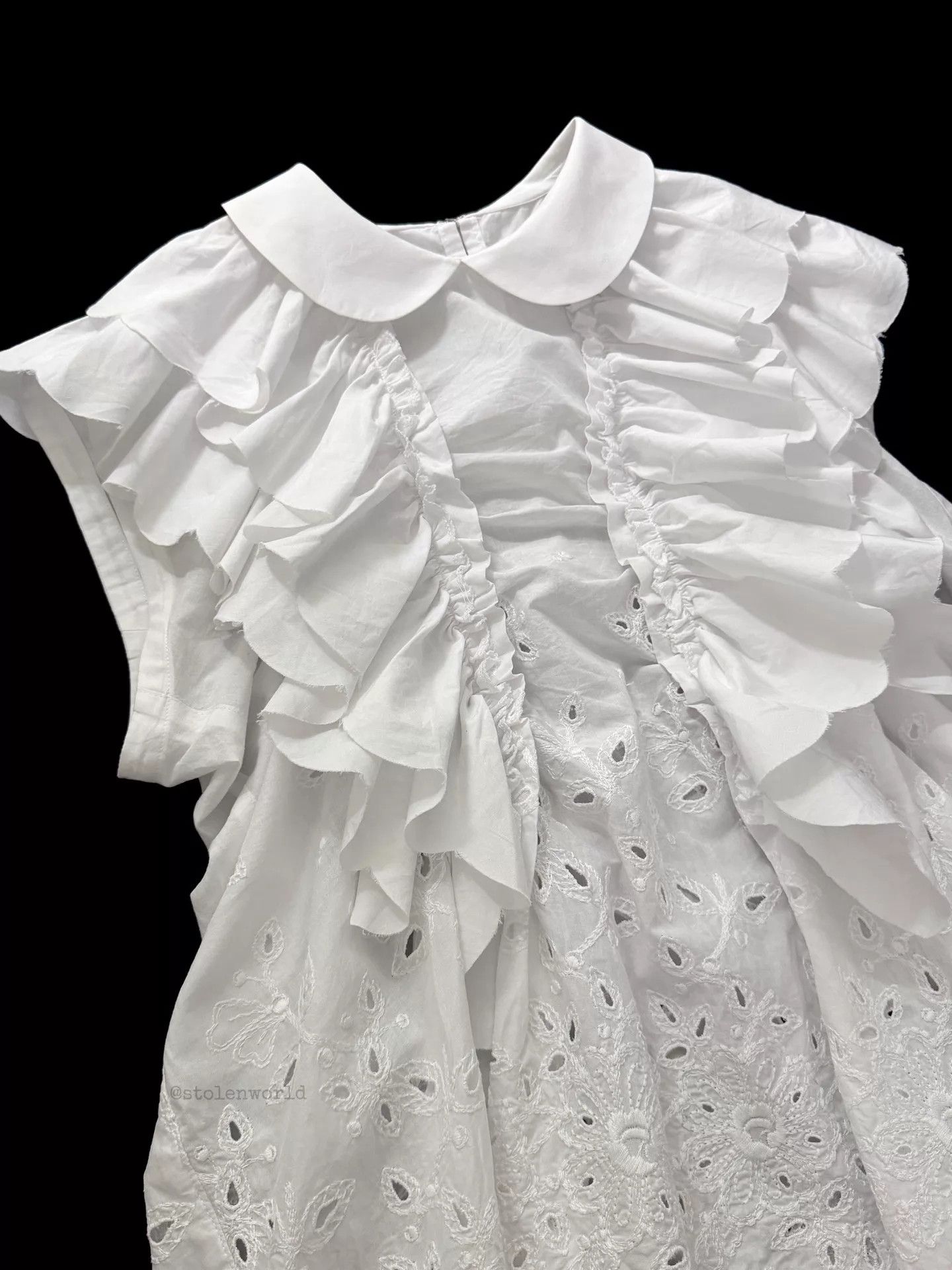 Comme des Garcons Comme des Garçons 2021SS Tricot Cotton Plisse Trim Top M Size M / US 6-8 / IT 42-44 - 5 Thumbnail