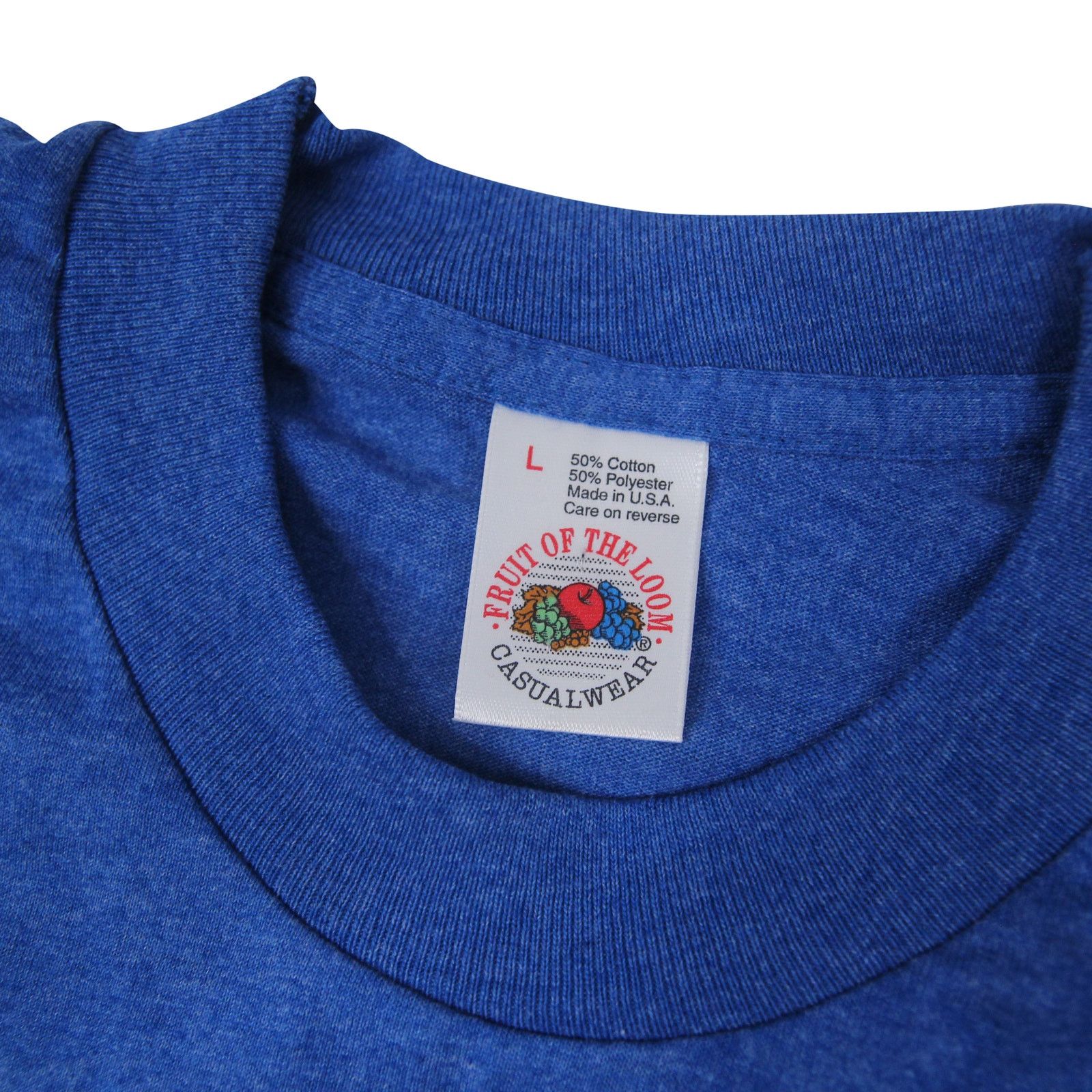 Fruit Of The Loom × Vintage Vintage Hollywood Rainbow Spellout Embroidered T Shirt Size US L / EU 52-54 / 3 - 4 Thumbnail