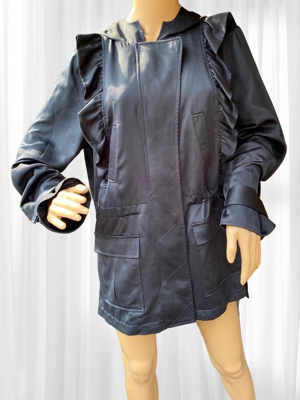 Joie Lightweight Jacket with Ruffles and Hood Size L / US 10 / IT 46 - 1 Thumbnail