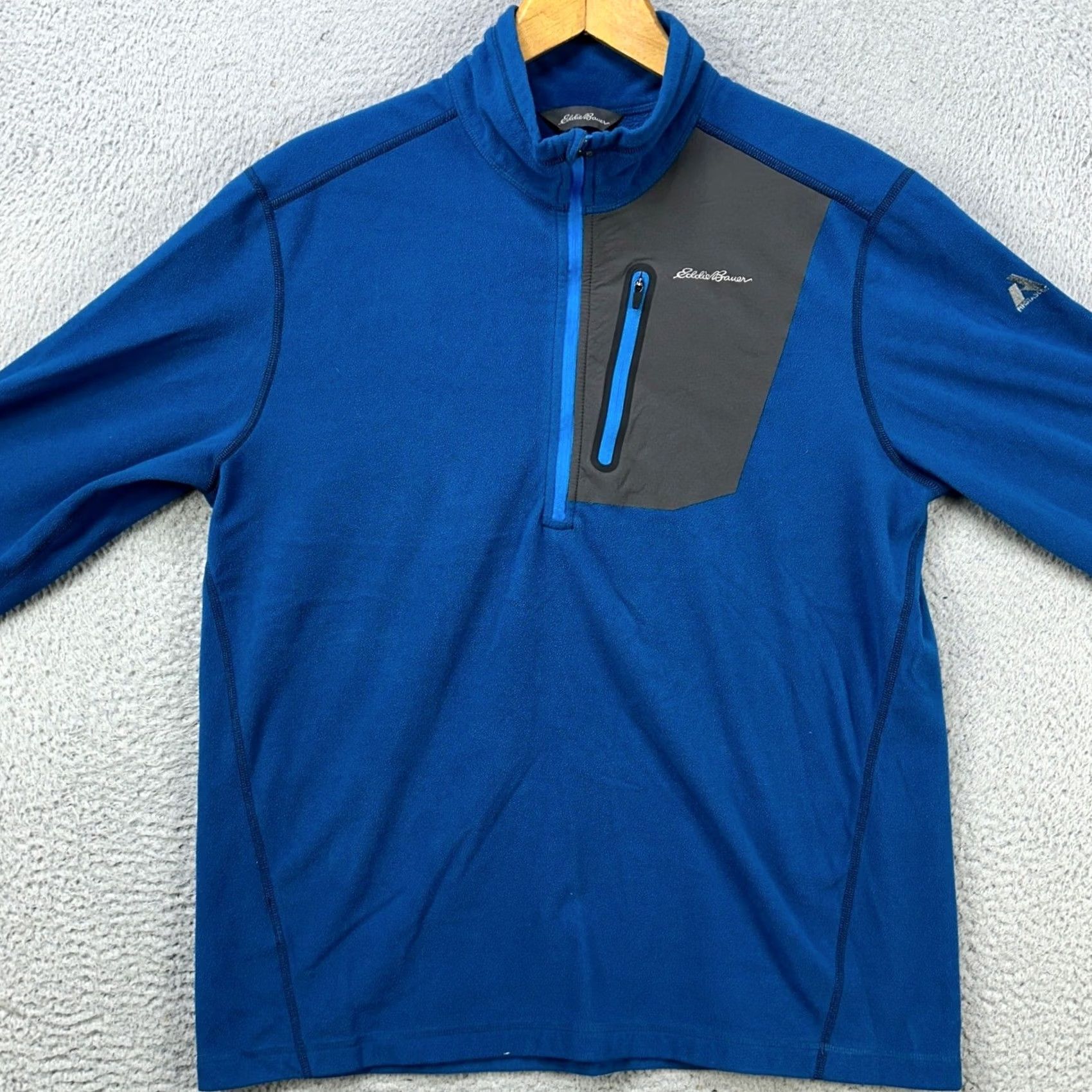 Eddie Bauer Eddie Bauer First Ascent Sweatshirt Fleece Men Large Blue Half Zip Logo Pullover - Mens - Pre-Owned Excellent Condition Size US L / EU 52-54 / 3 - 3 Thumbnail