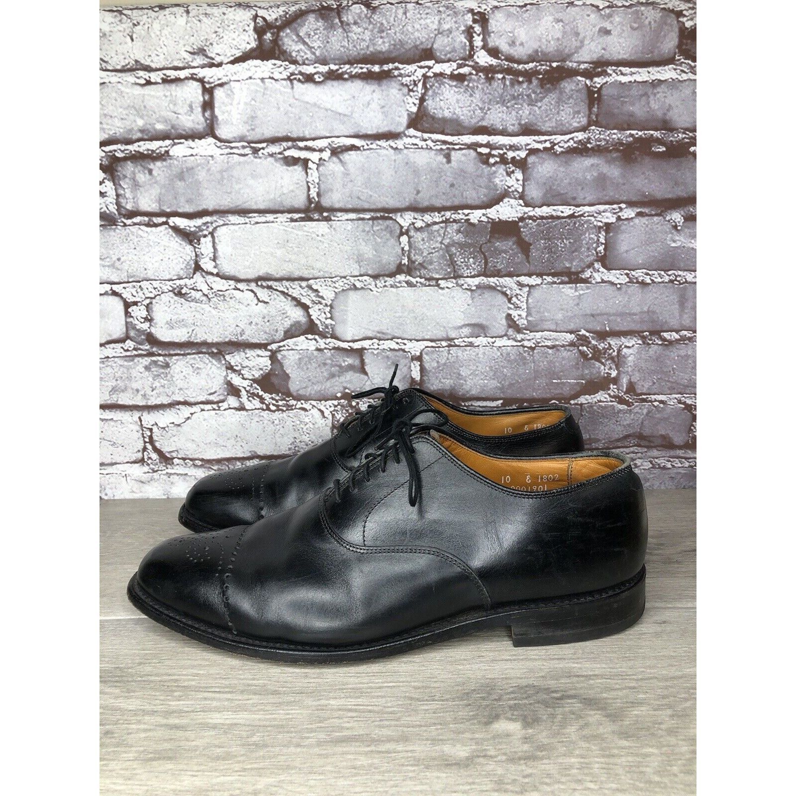 Allen Edmonds Allen Edmonds Dryden Black Leather Cap Toe Oxfords Brogue Sh Size US 10 / EU 43 - 15 Thumbnail
