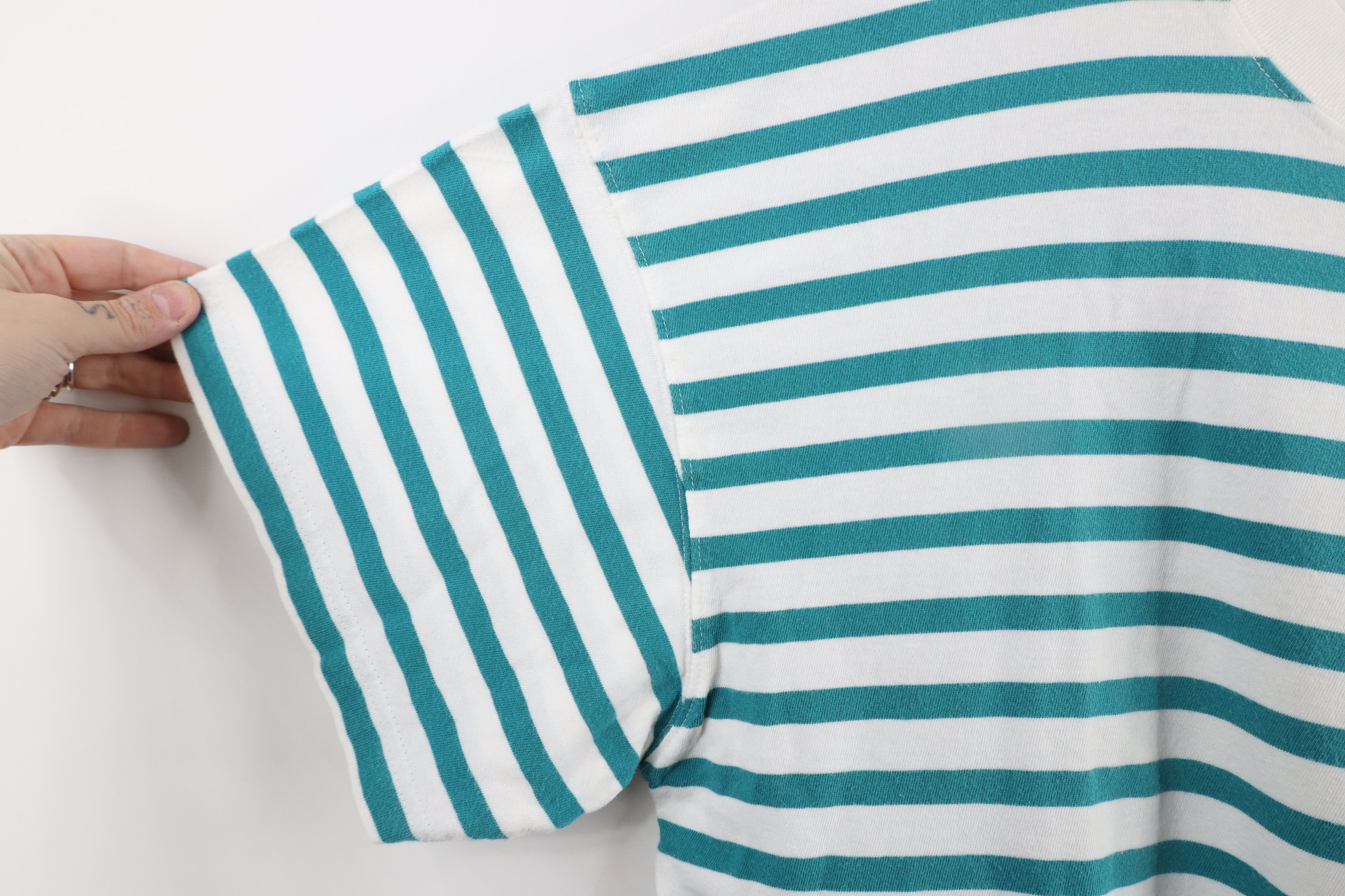 Vintage × Woolrich Woolen Mills Vintage 90s Woolrich Striped Block Short Sleeve T-Shirt Size US XL / EU 56 / 4 - 4 Thumbnail