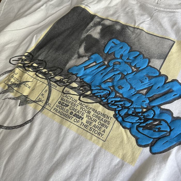 Cream - Cactus Jack By Travis Scott For Fragment Manifest T-Shirt - Size  Medium