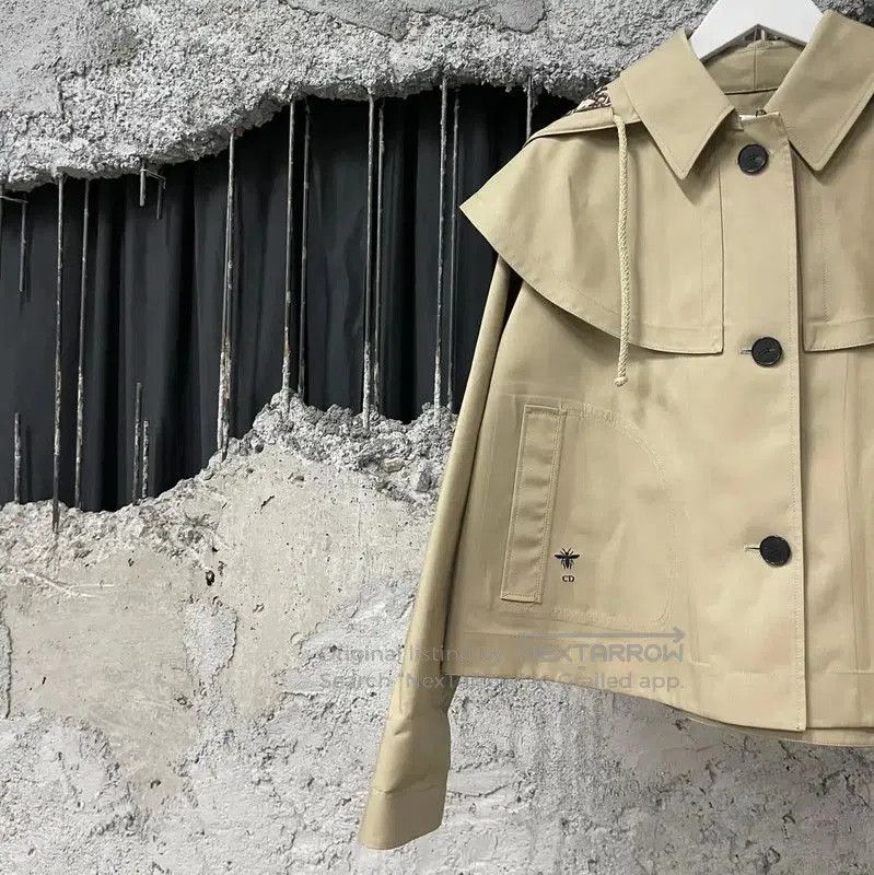 Dior Dior Khaki Cotton Embroidered Jacket . Size XXS / US 00 / IT 34 - 2 Thumbnail