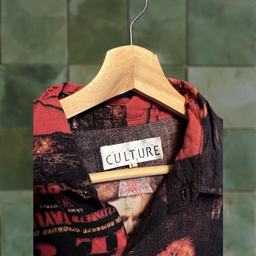 Vintage VINTAGE 80s James Dean All Over Print Polo Button-Up Shirt Red L Mens Size US L / EU 52-54 / 3 - 1 Thumbnail