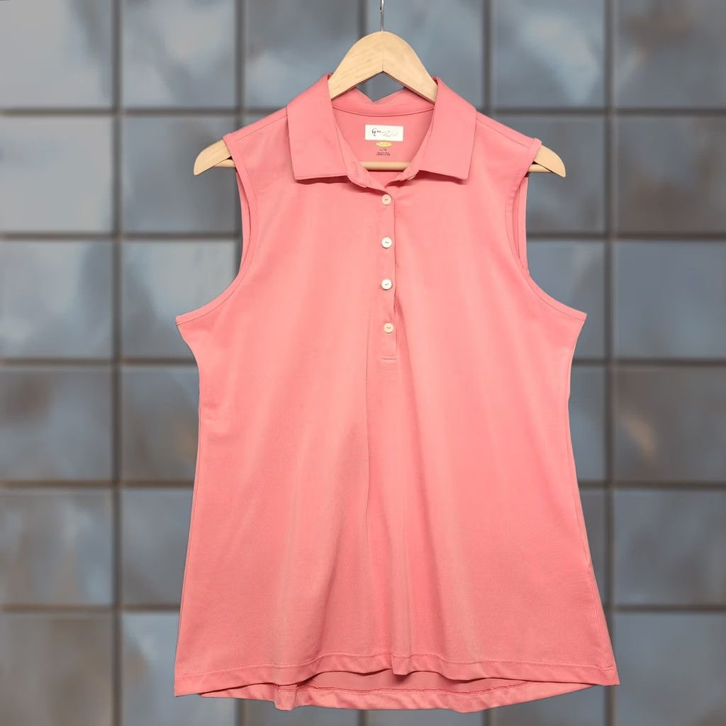 Vintage Greg Norman Women Tank Shirt Pink L Sleeveless Play Dry Tennis Pickleball Golf Top Size L / US 10 / IT 46 - 1 Thumbnail