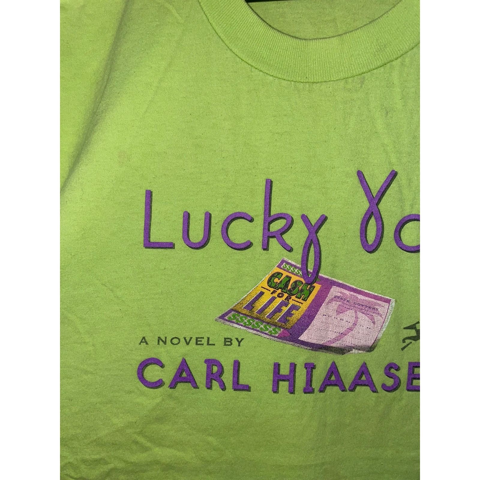 Lee Vintage Lucky You Shirt Novel By Carl Hiassen Tee VTG XL Size US XL / EU 56 / 4 - 2 Thumbnail