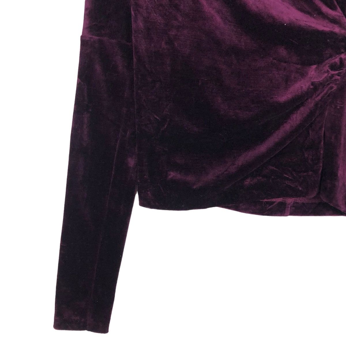 Vintage 🔥Velvet Long Sleeve Turtle Neck Norma Kamali Size M / US 6-8 / IT 42-44 - 4 Thumbnail