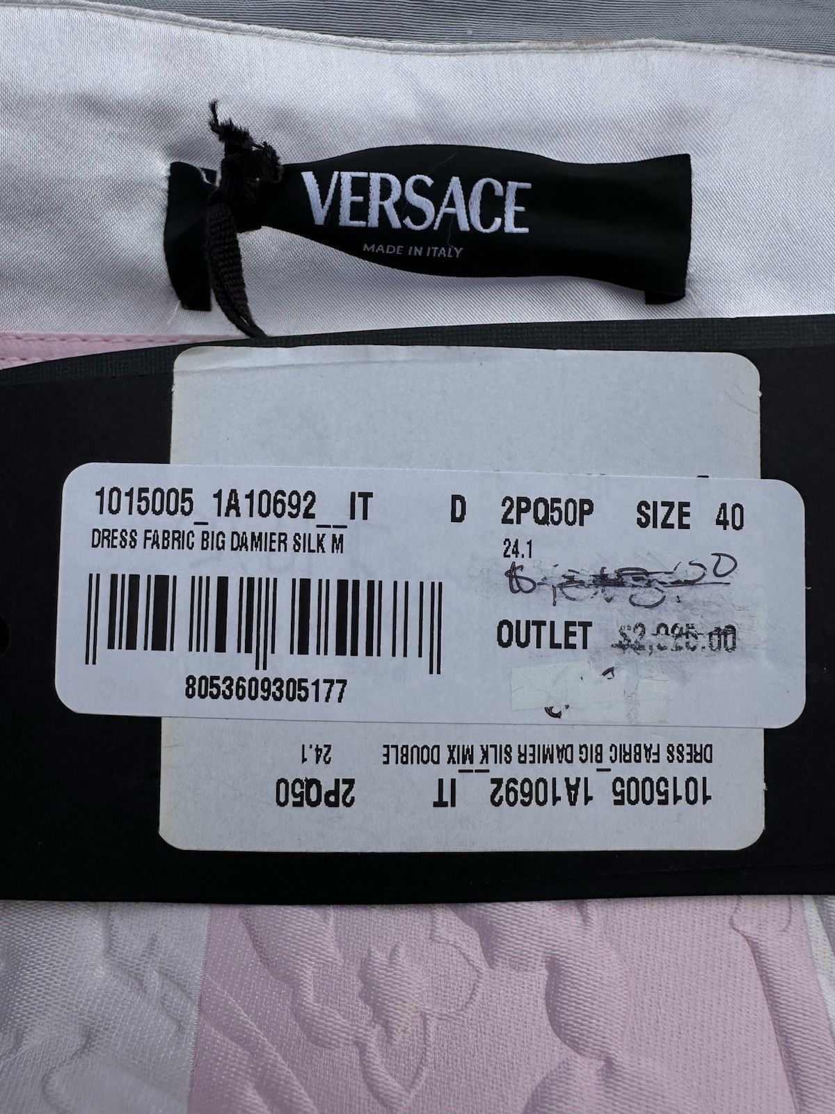 Versace Versace White And Pink Checkered Cress With Embossed Vines Size S / US 4 / IT 40 - 5 Thumbnail