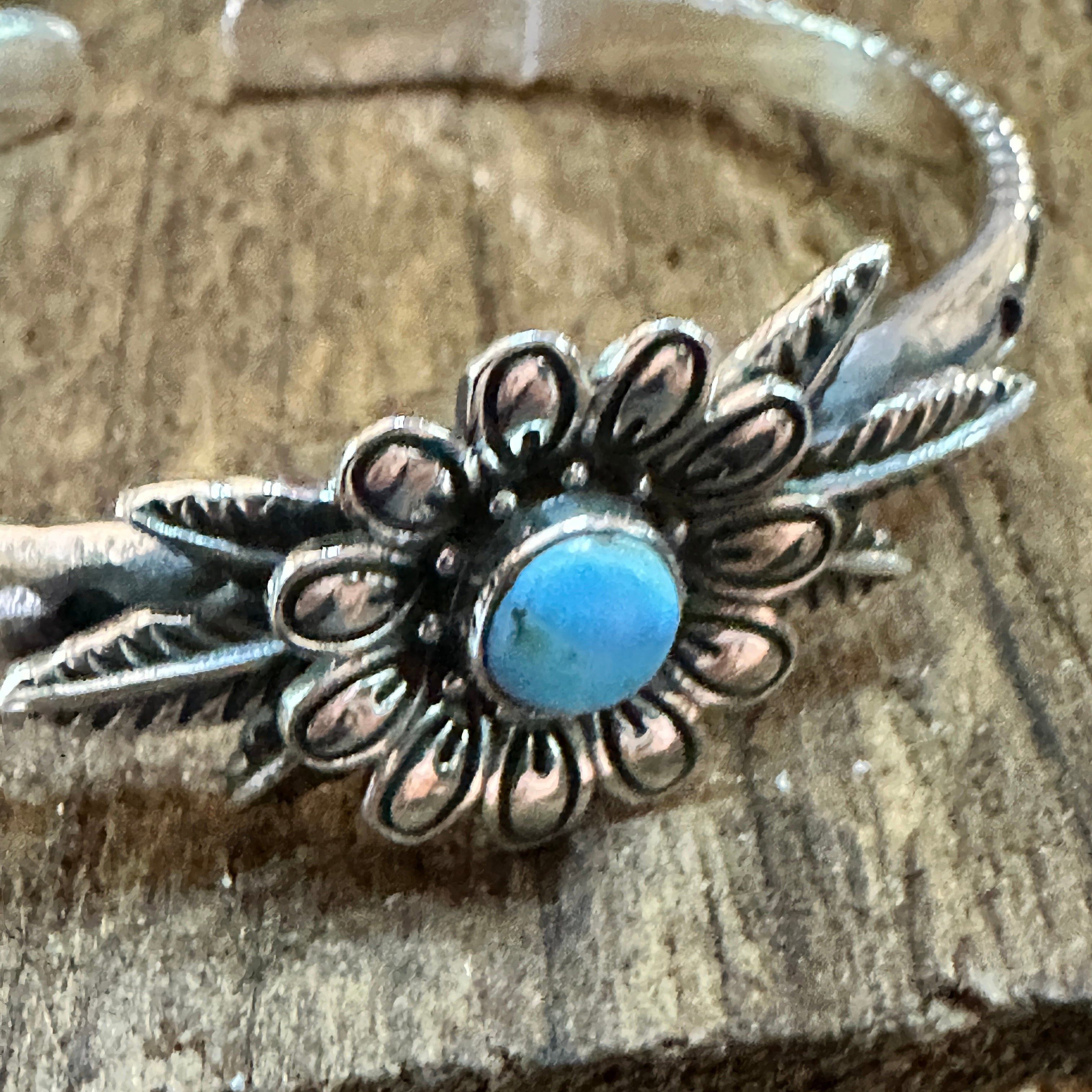 Other Handmade Flower Golden Hills Turquoise & Sterling Silver Cuf Size ONE SIZE - 7 Thumbnail