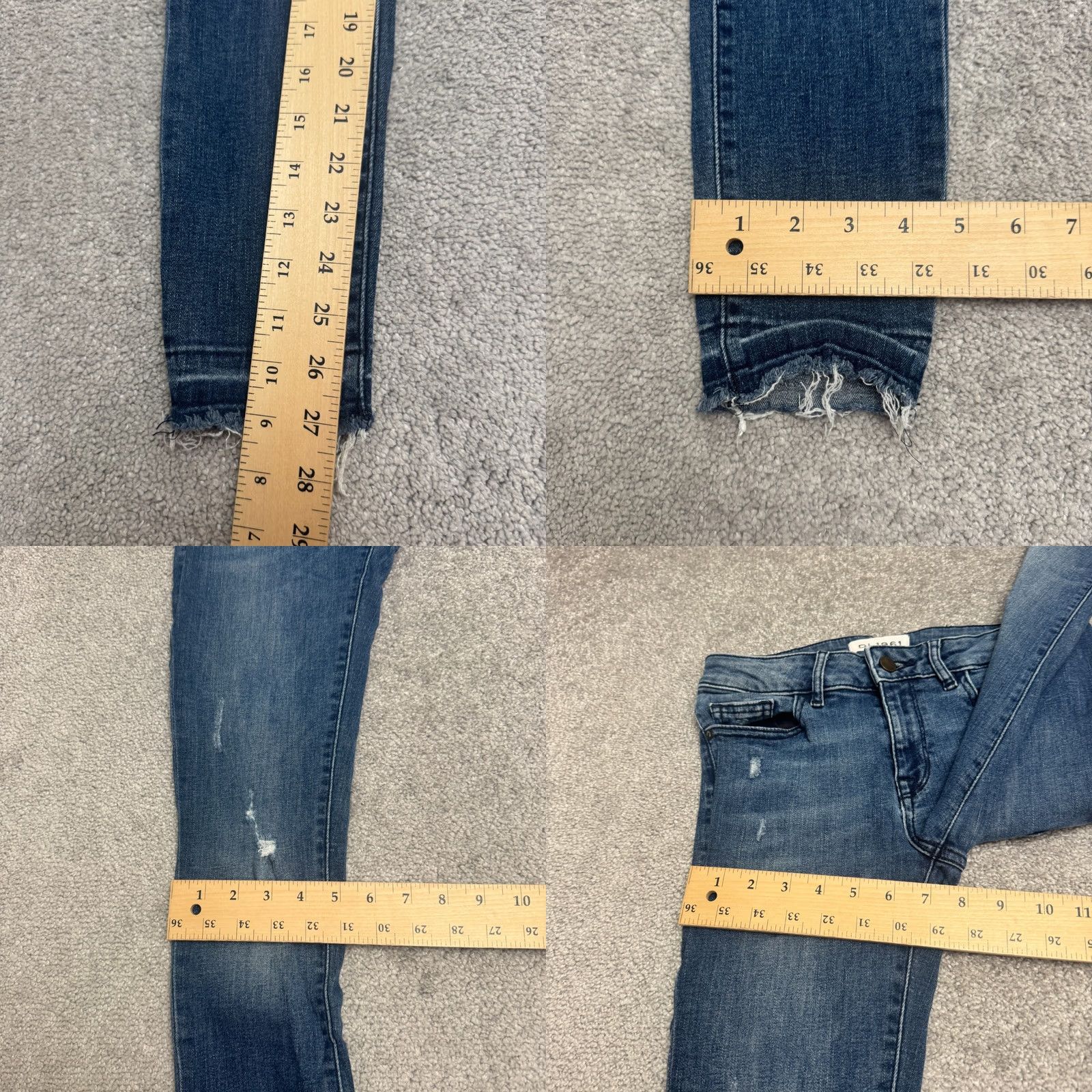 DL1961 DL1961 Margaux Instasculpt Ankle Skinny River Denim Jeans Women 24 Distressed Size 42" / US 20 - 9 Thumbnail