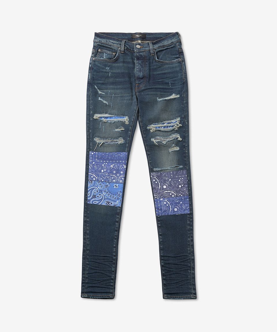 Amiri bandana art patch jeans Size US 34 / EU 50 - 1 Thumbnail