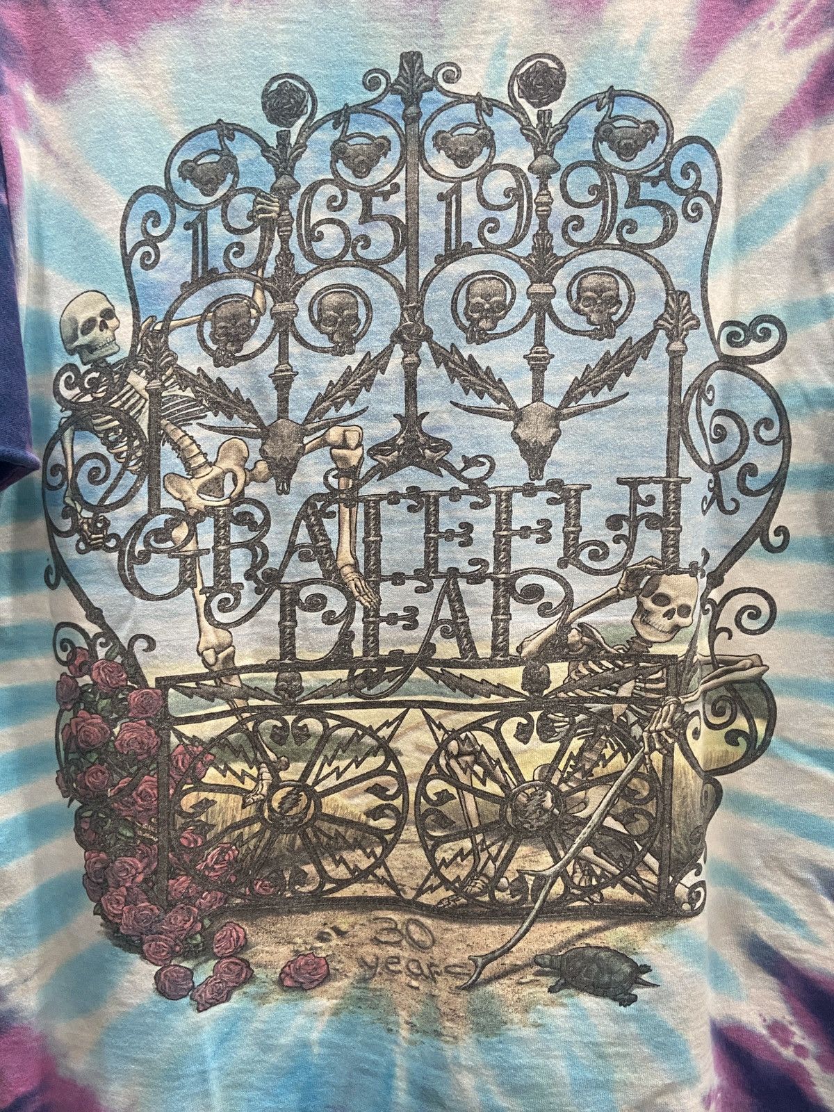 Band Tees × Grateful Dead × Vintage Vintage 1995s Grateful Dead Tie Dye Jerry Garcia tour TSHIRT Size US L / EU 52-54 / 3 - 12 Thumbnail