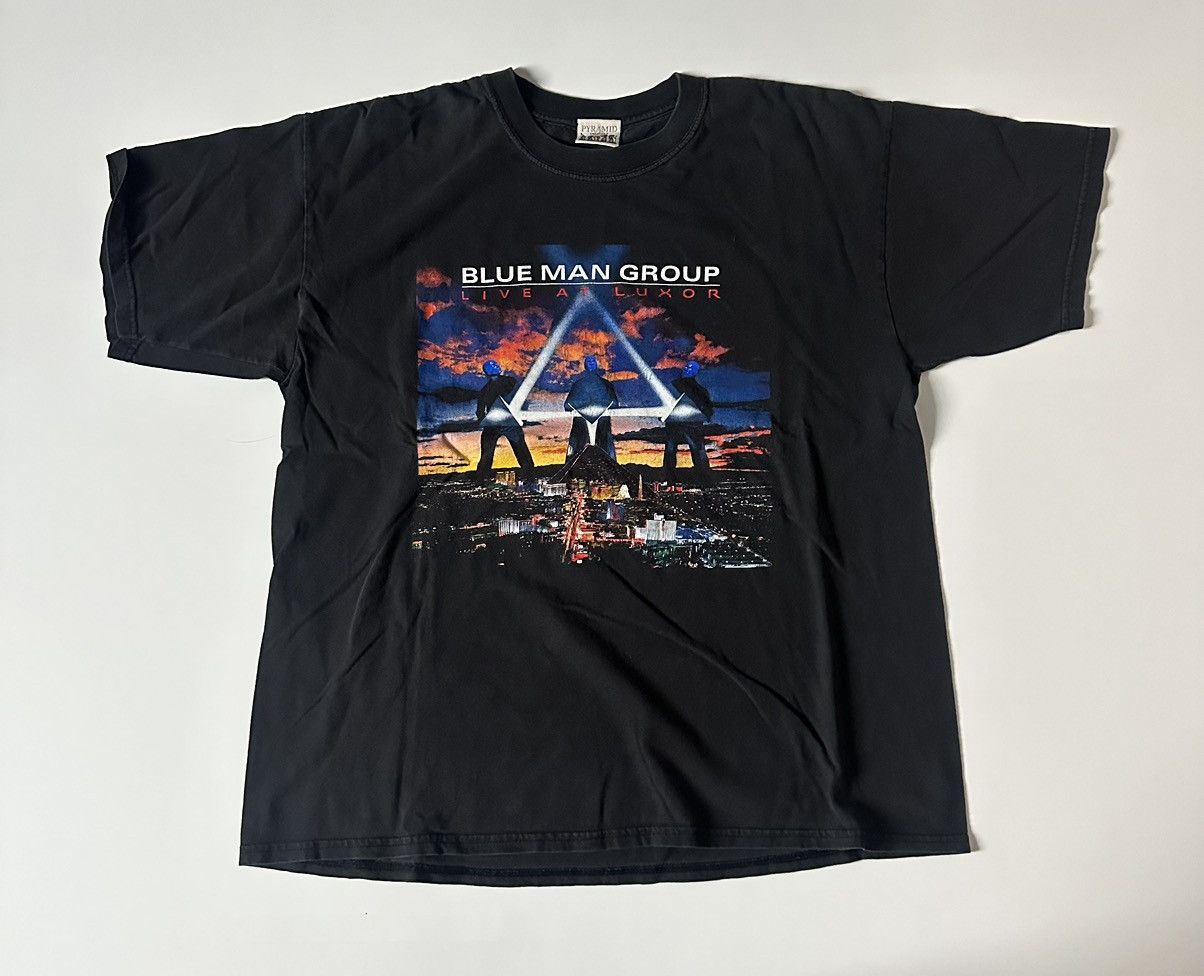 Vintage Vintage 2000s Blue Man Group "Live at Luxor" Black Las Vegas Size US XL / EU 56 / 4 - 1 Thumbnail