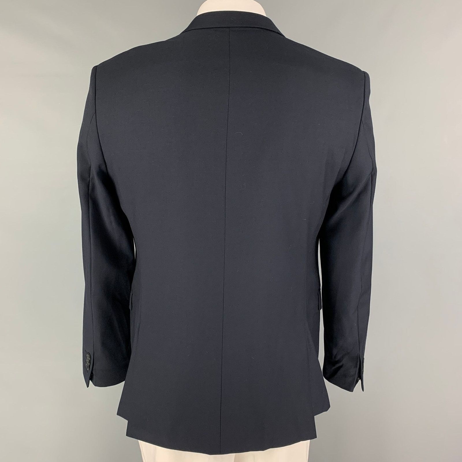The Kooples THE KOOPLES Size 42 Navy Wool Peak Lapel Sport Coat Size 42S - 3 Thumbnail