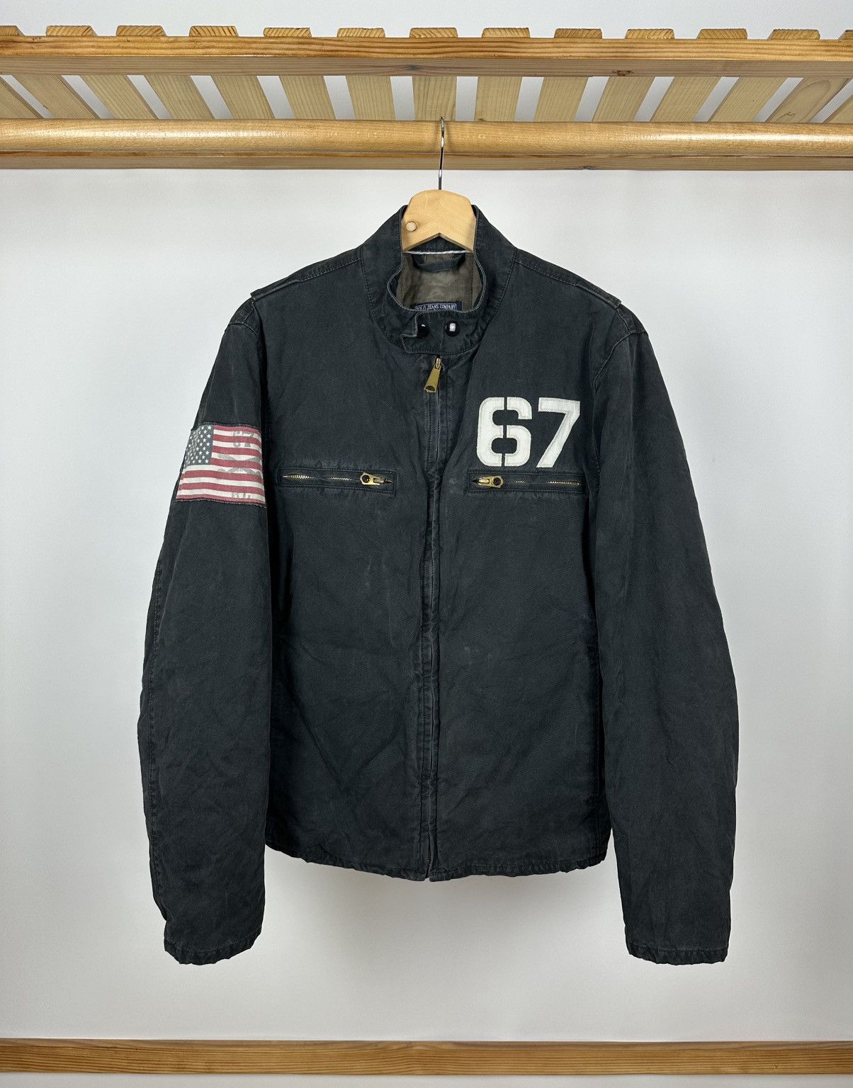 Lauren Ralph Lauren Vintage Polo Ralph Lauren Jeans USA Flag Moto Jacket Size US M / EU 48-50 / 2 - 1 Thumbnail