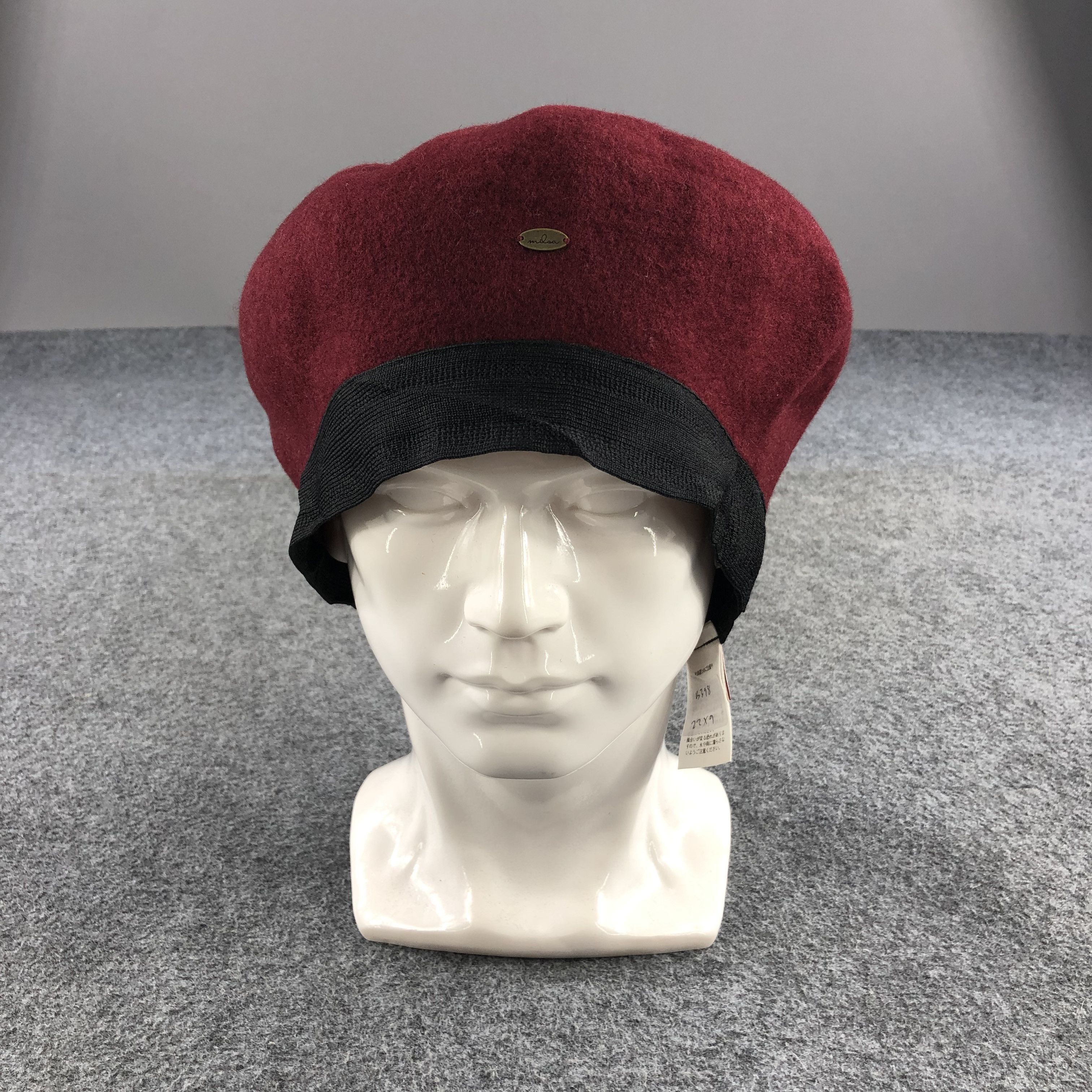 image of Vintage x Winter Session Milsa Maroon Wool Beret Cap Beanie Snowcap Snow Hat B398, Men's