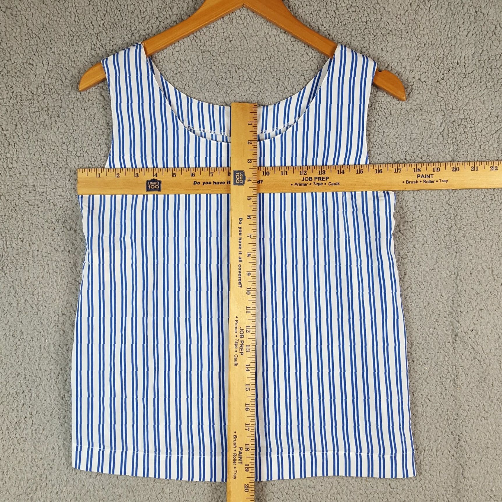 Vintage VINTAGE Suburban Tank Shirt Women 8 Petite Sleeveless 80s 90s Blue Stripe T Shirt Size M / US 6-8 / IT 42-44 - 3 Thumbnail