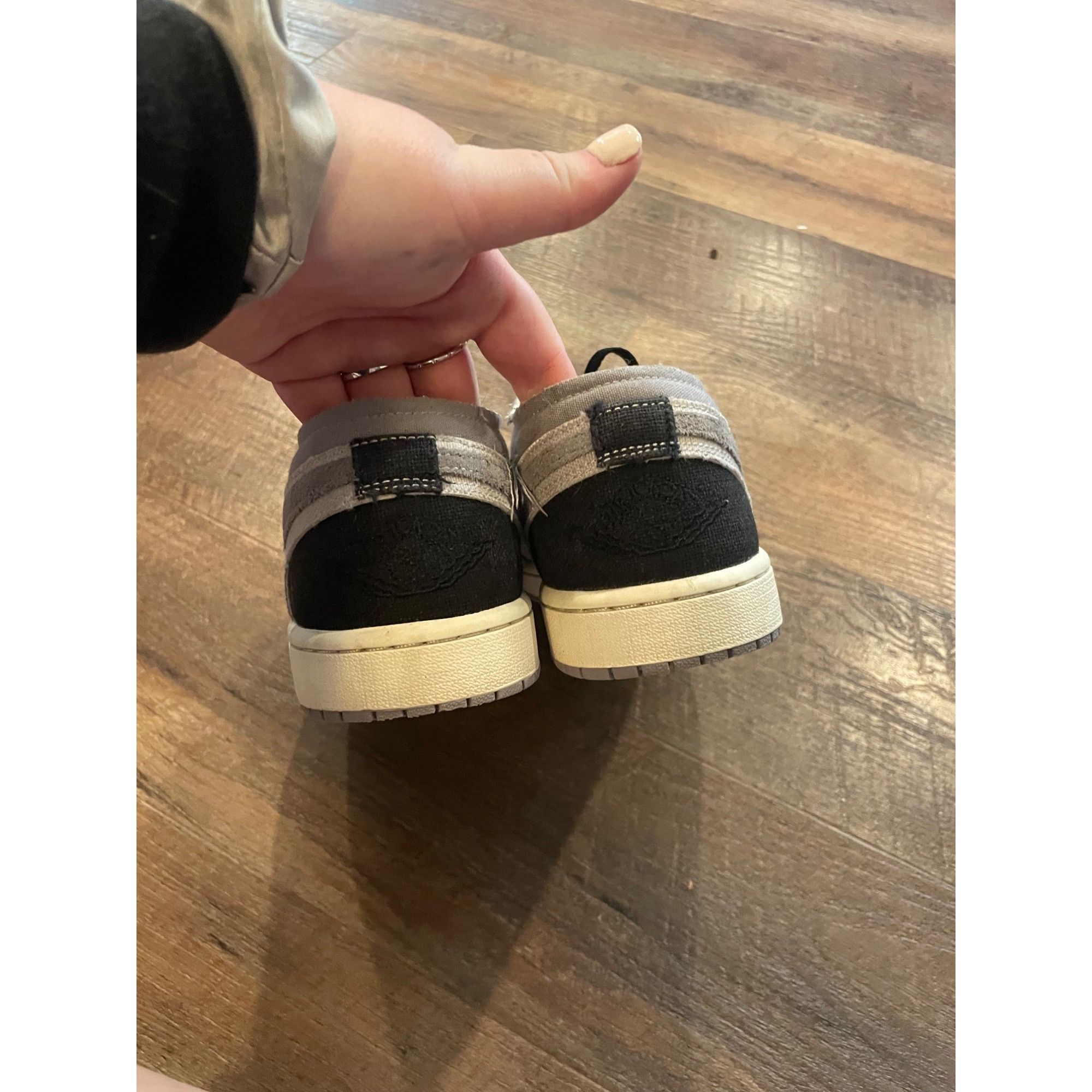Nike Jordan 1 Low SE Craft Inside Out Cement Grey Sneakers DZ4135 Size US 7.5 / EU 40-41 - 5 Thumbnail