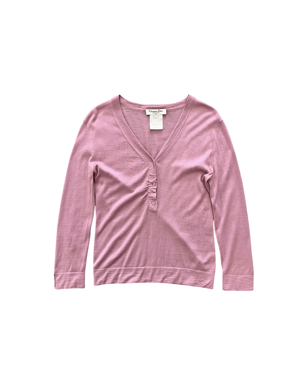 Dior Christian Dior by Galliano AW05 Half Button Up V Neck Knit Size XS / US 0-2 / IT 36-38 - 1 Thumbnail