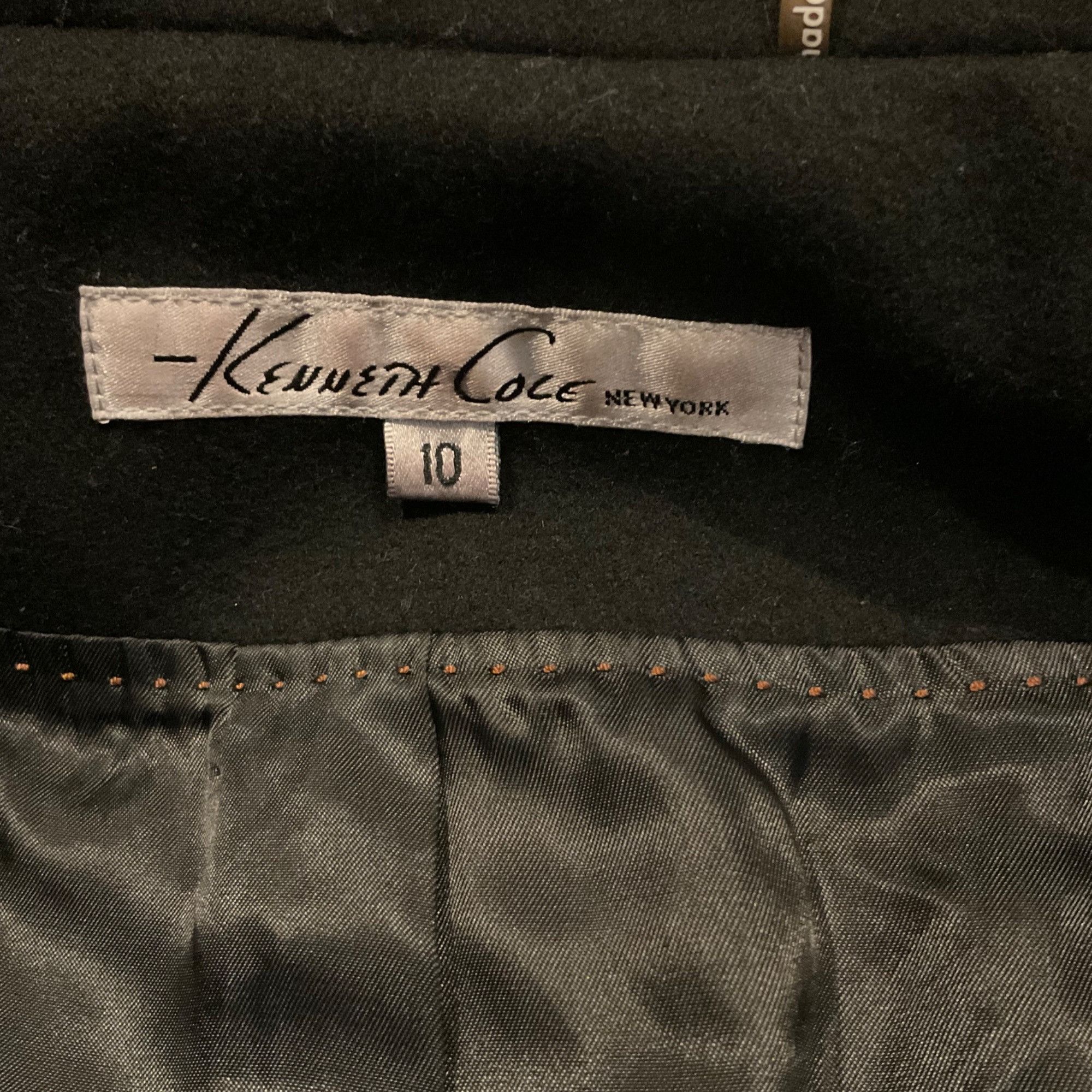 Kenneth Cole Kenneth Cole new york wool peacoat jacket black SZ10 Size L / US 10 / IT 46 - 2 Thumbnail