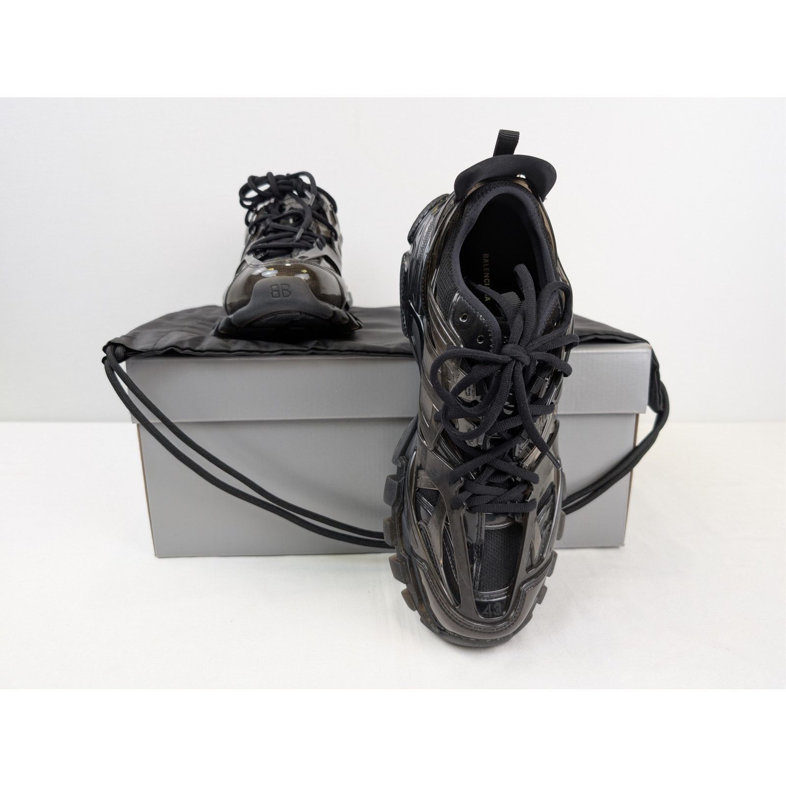 Balenciaga o1rshd1 Track Jelly Fish Track Sneakers in Black Size US 10 / EU 43 - 20 Thumbnail
