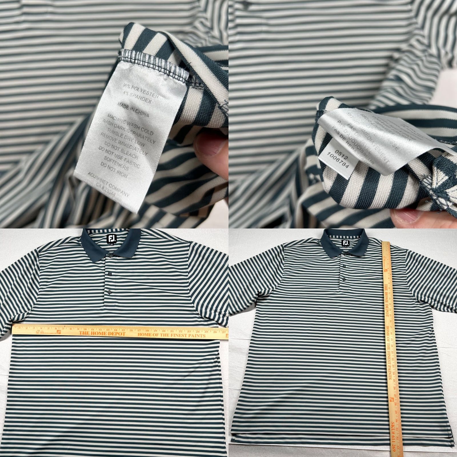 Footjoy FootJoy Polo Mens 2XL Golf The Hermitage Country Club Exclusive Pique Gray Short Sleeve Collared Button Size US XXL / EU 58 / 5 - 8 Thumbnail