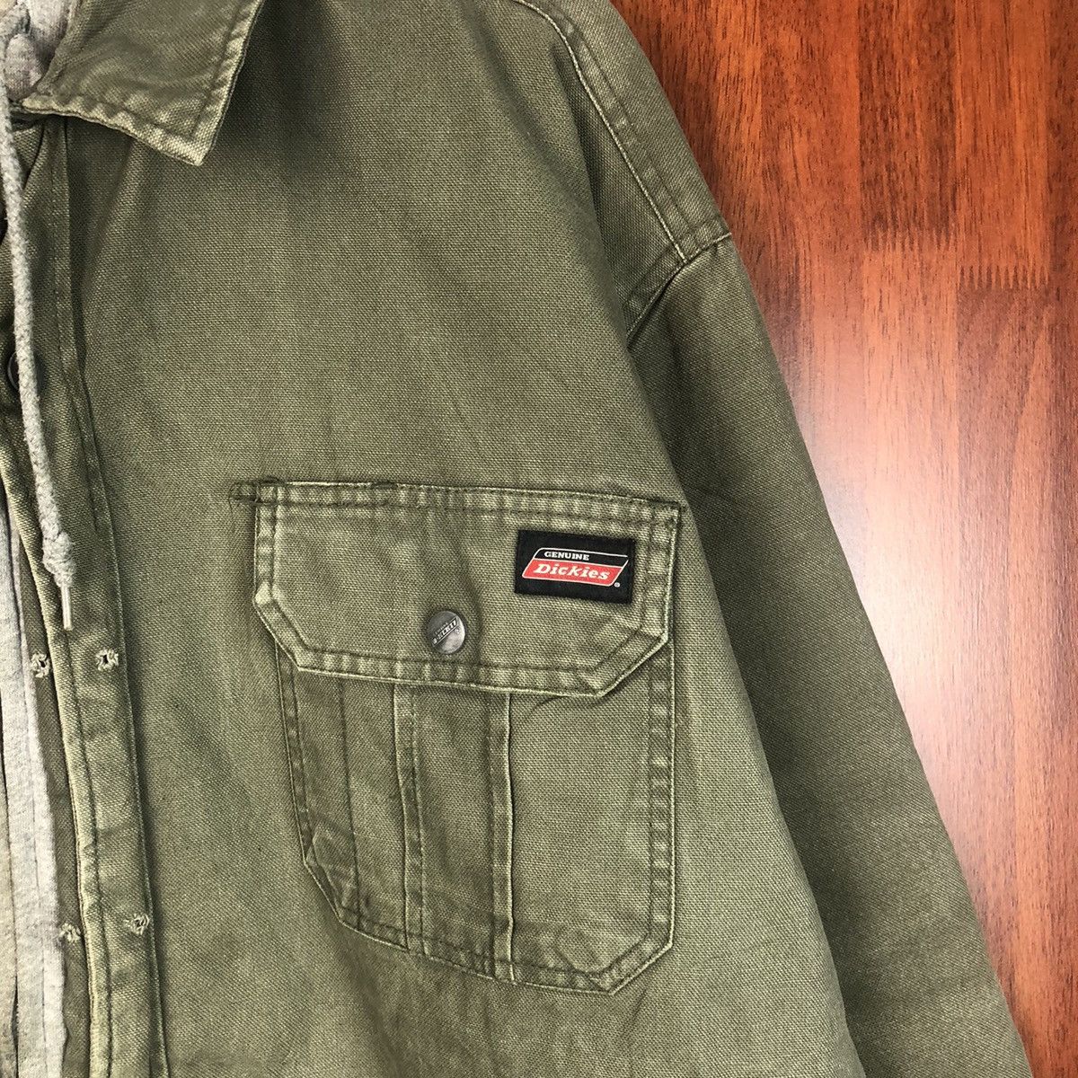 Genuine Dickies Multipocket Green Parkas Hoodie #7503