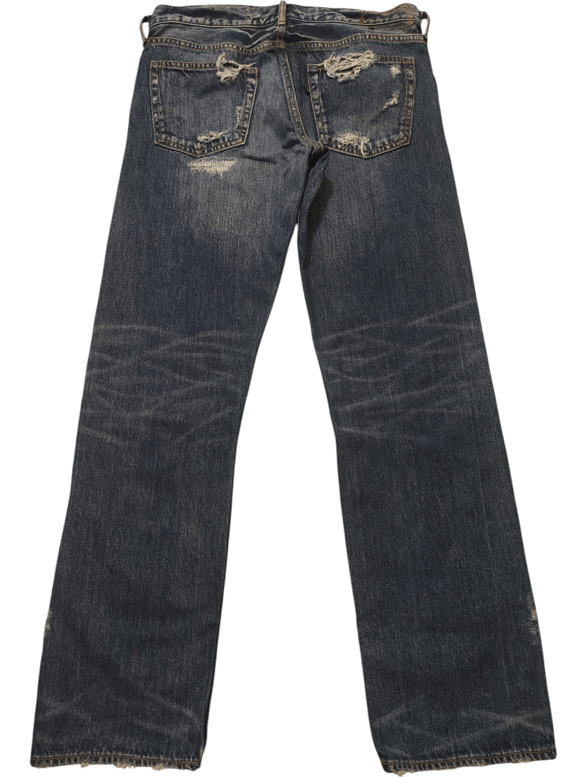 GOA Rare!!! Genuine Vintage Goa Distressed Jeans Selvedge denim Size US 30 / EU 46 - 2 Thumbnail