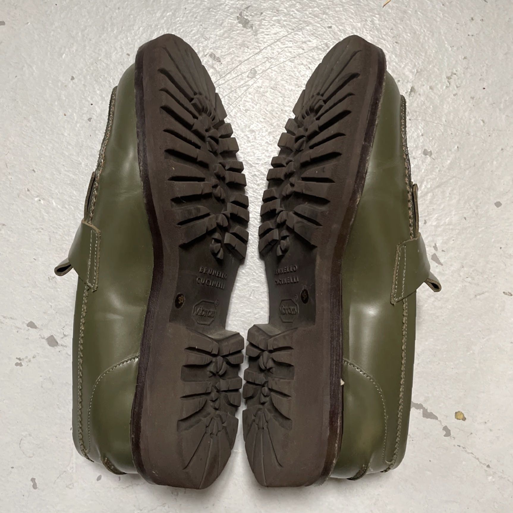 Brunello Cucinelli Brunello Cucinelli Slip On Loafers Vibram Sole Italy Euro 39 Women’s US 8.5 Green Loafer Womens Size US 9 / IT 39 - 6 Thumbnail