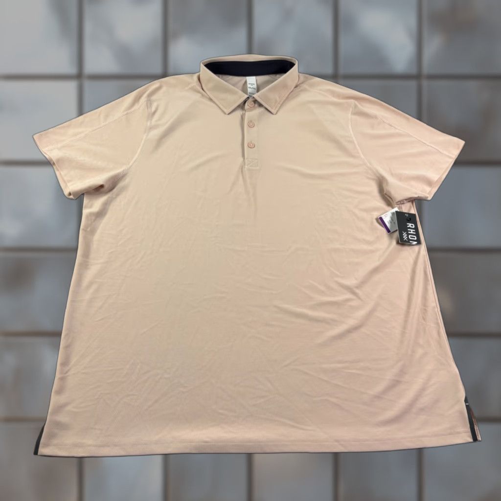 Rhone Shirt Mens 2XL Pink Regatta Pique Polo Stretch Golf Performance NEW