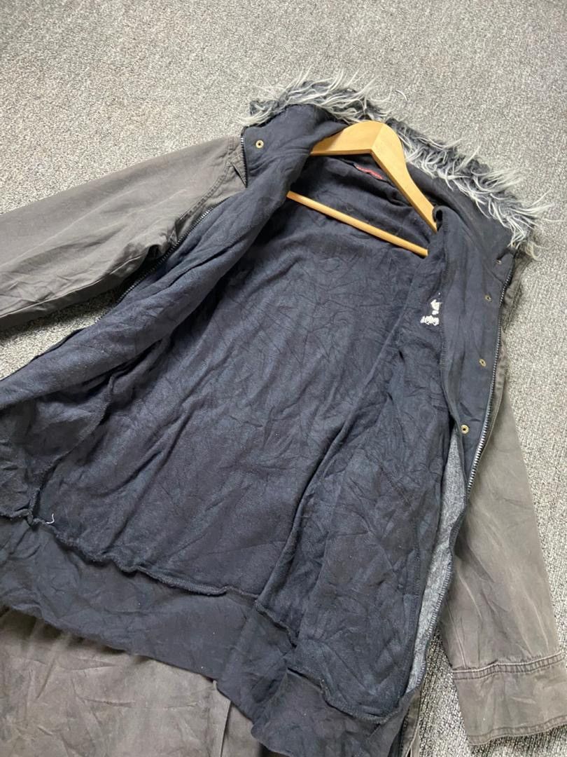 Japanese Brand ALGONQUIN Military Style Trench Jacket with Fur (203) Size XS / US 0-2 / IT 36-38 - 5 Thumbnail