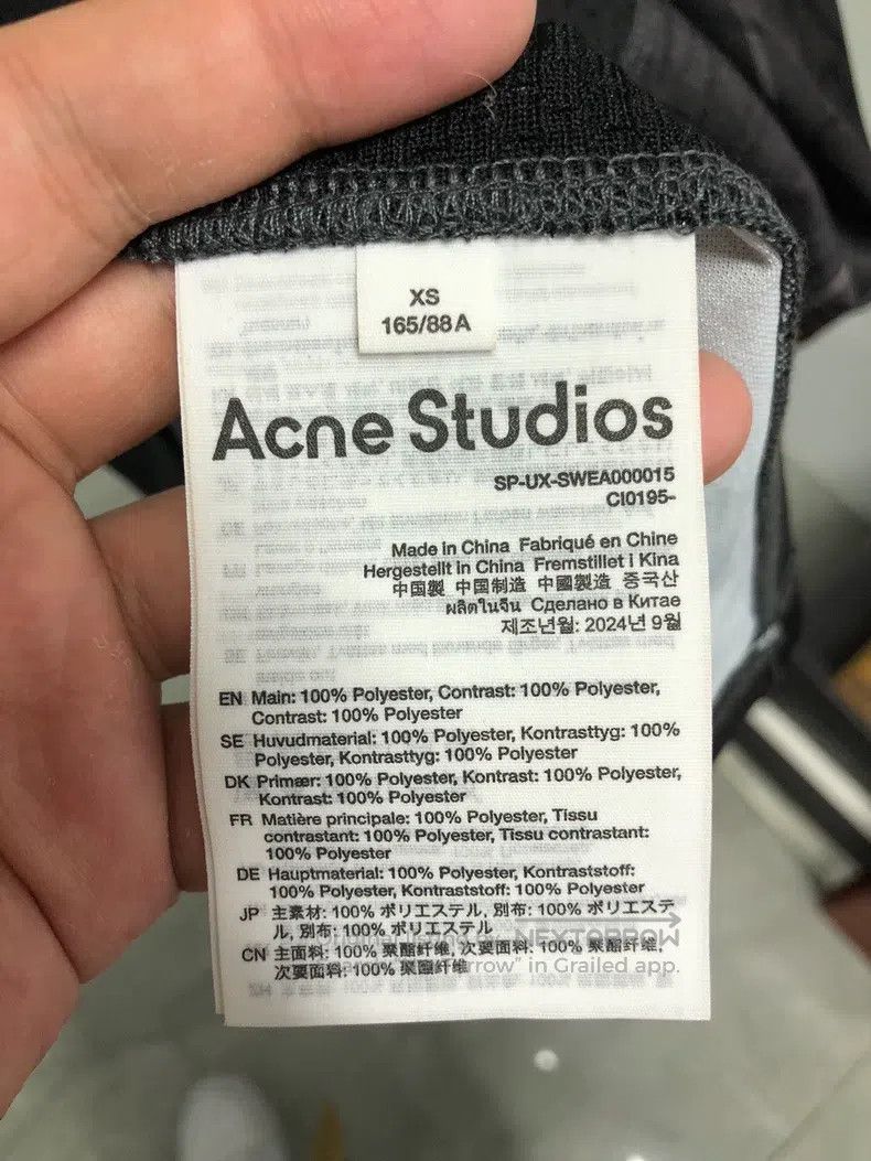 Acne Studios Acne Studios Logo Design Mesh Long Sleeve T-Shirt, Black Size XS / US 0-2 / IT 36-38 - 4 Thumbnail