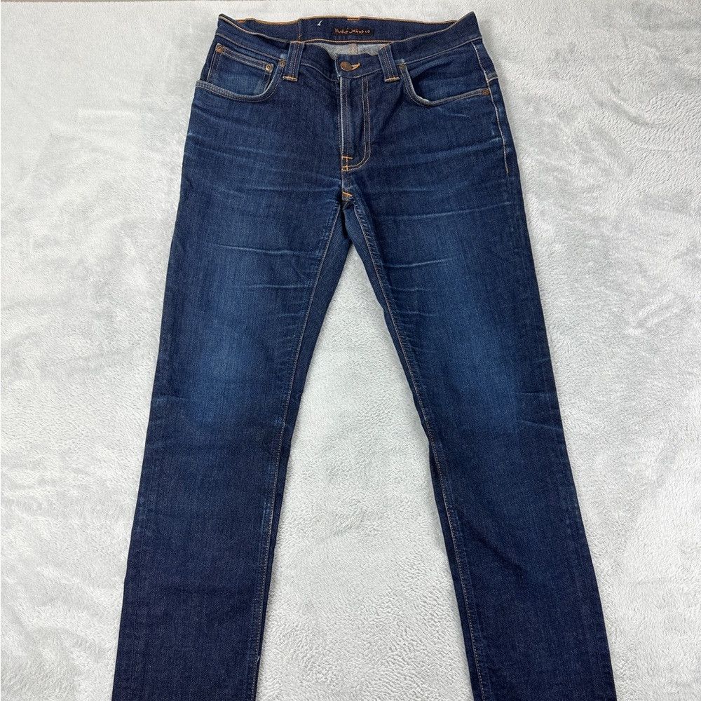 Nudie Jeans Nudie Jeans Co Dark Blue Denim thin Finn Dry Tight Pants Me Size US 32 / EU 48 - 2 Thumbnail