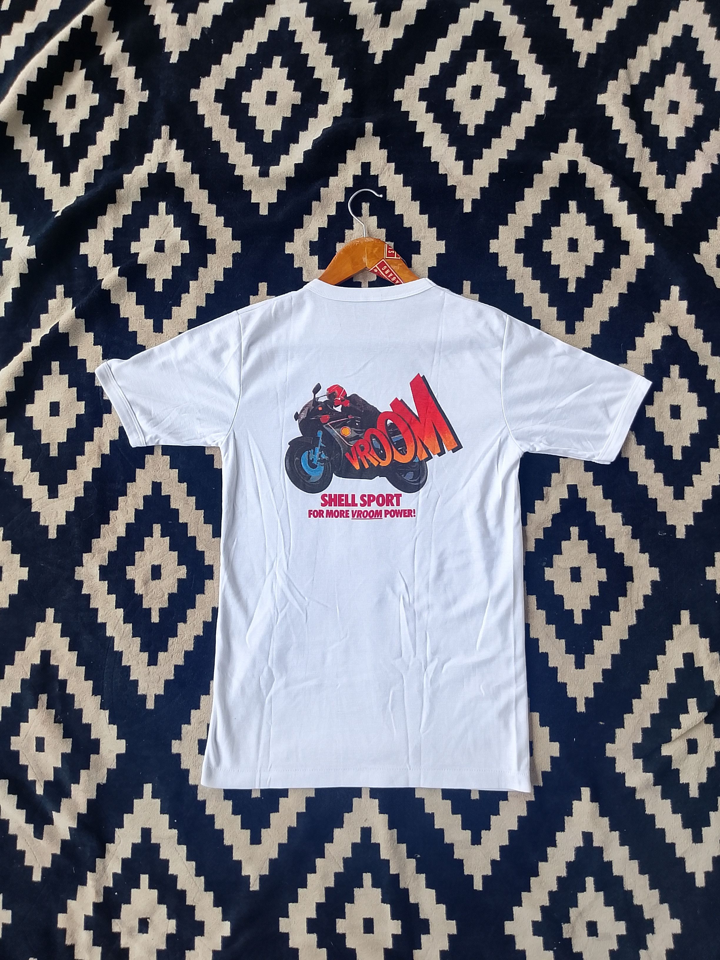 Vintage 1980s Shell Sport Moto Racing Ringer T-Shirt / Archive Piece Size US L / EU 52-54 / 3 - 3 Thumbnail