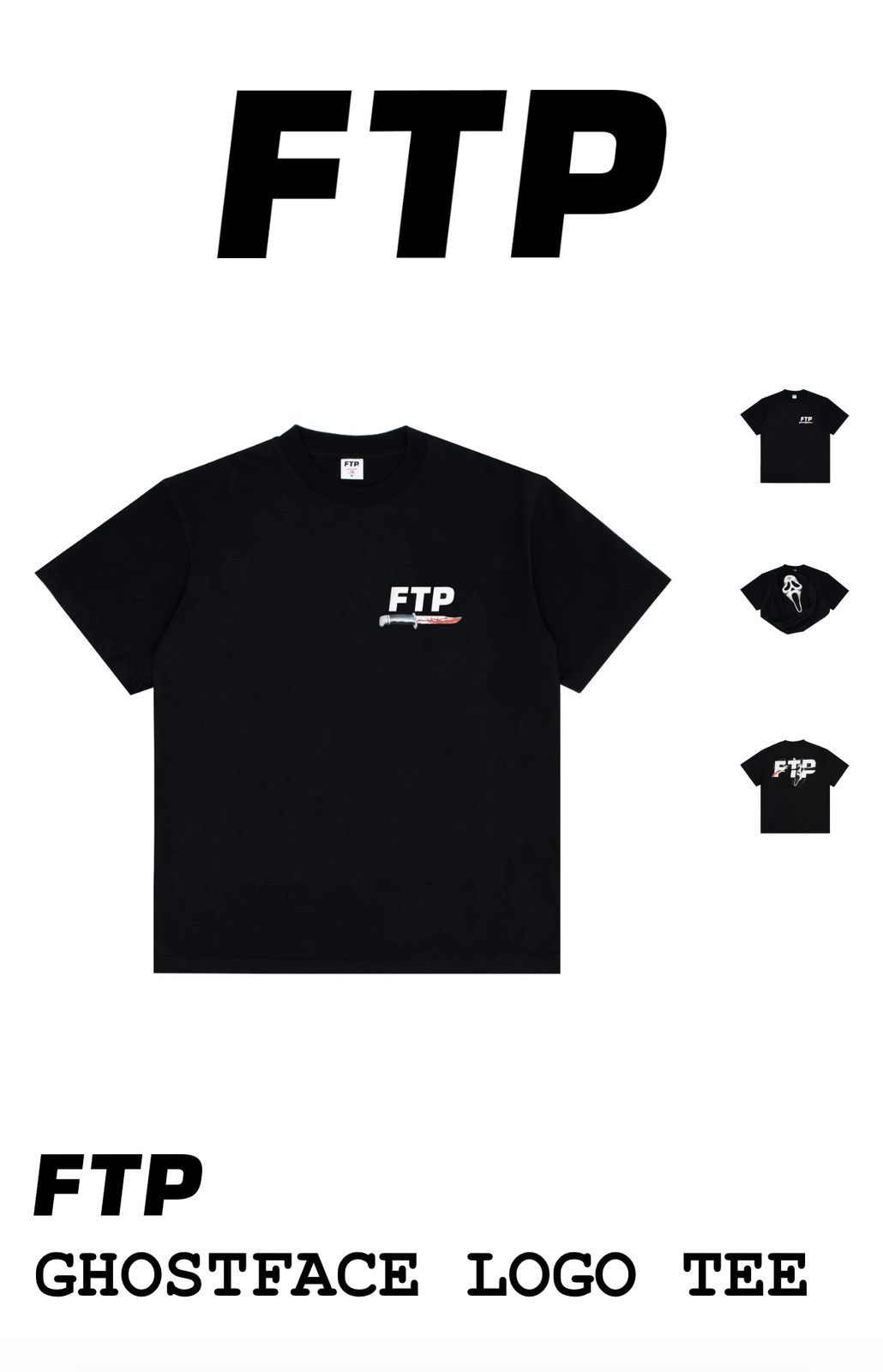 Fuck The Population FTP Ghostface Logo Tee (Black) Size US XXL / EU 58 / 5 - 4 Thumbnail