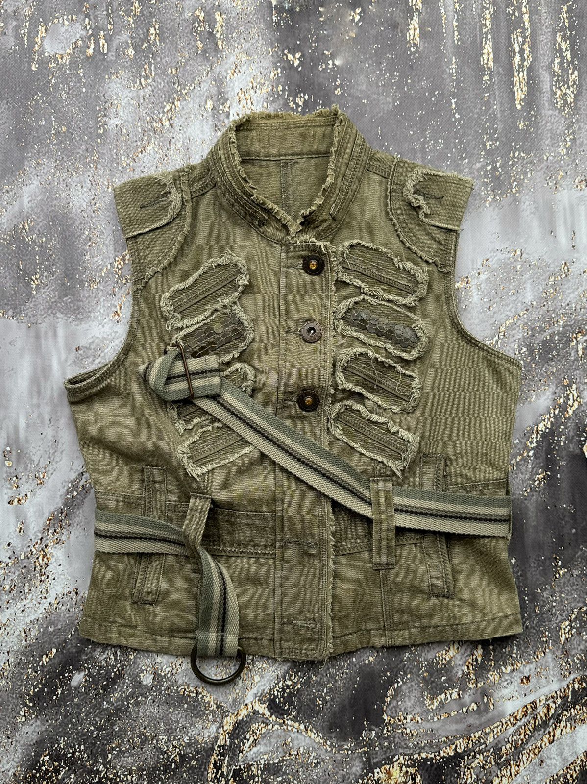 Vintage Vintage Belted Amazing Vest Size S / US 4 / IT 40 - 1 Thumbnail