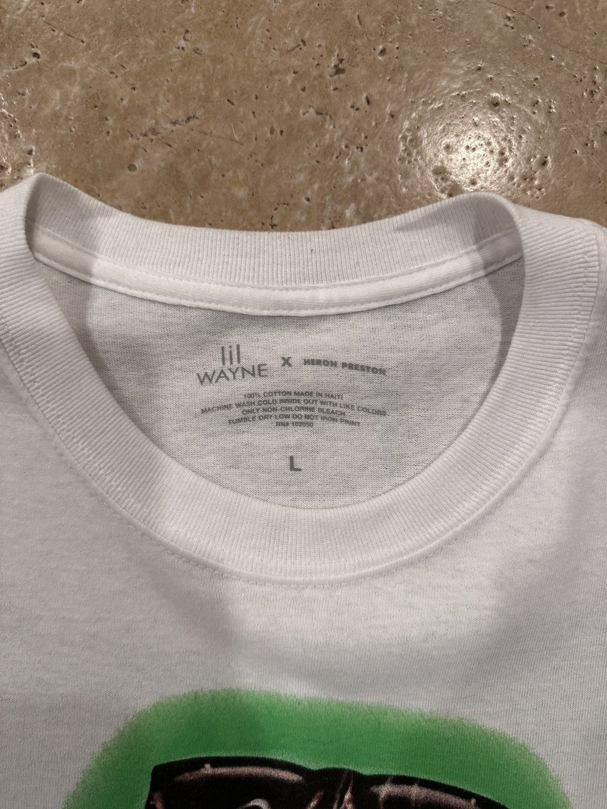 Heron Preston Heron Preston x Lil Wayne The Carter V White Rap Tee Size US L / EU 52-54 / 3 - 8 Thumbnail