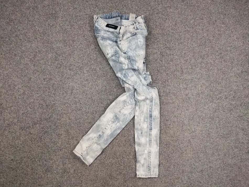Represent Clo. Represent Design Blue Distressed Painted Denim Slim Jeans Size US 34 / EU 50 - 1 Thumbnail