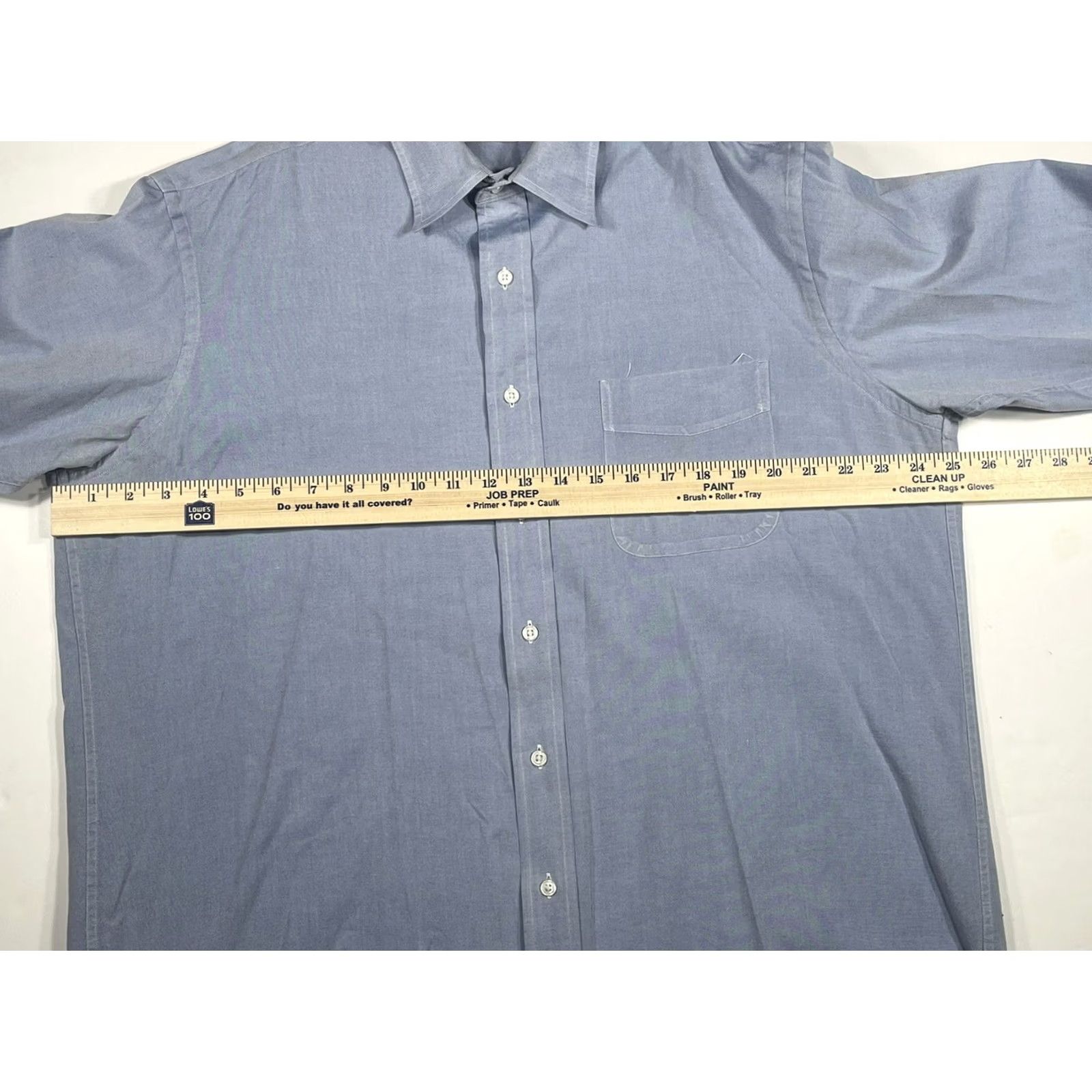 Vintage Huntington Pin Point Oxford Blue ButtonUp Long Sleeves DressShirt Mens 16 1/2-35 Shirt Men 16.5 Blue Size US XL / EU 56 / 4 - 5 Thumbnail