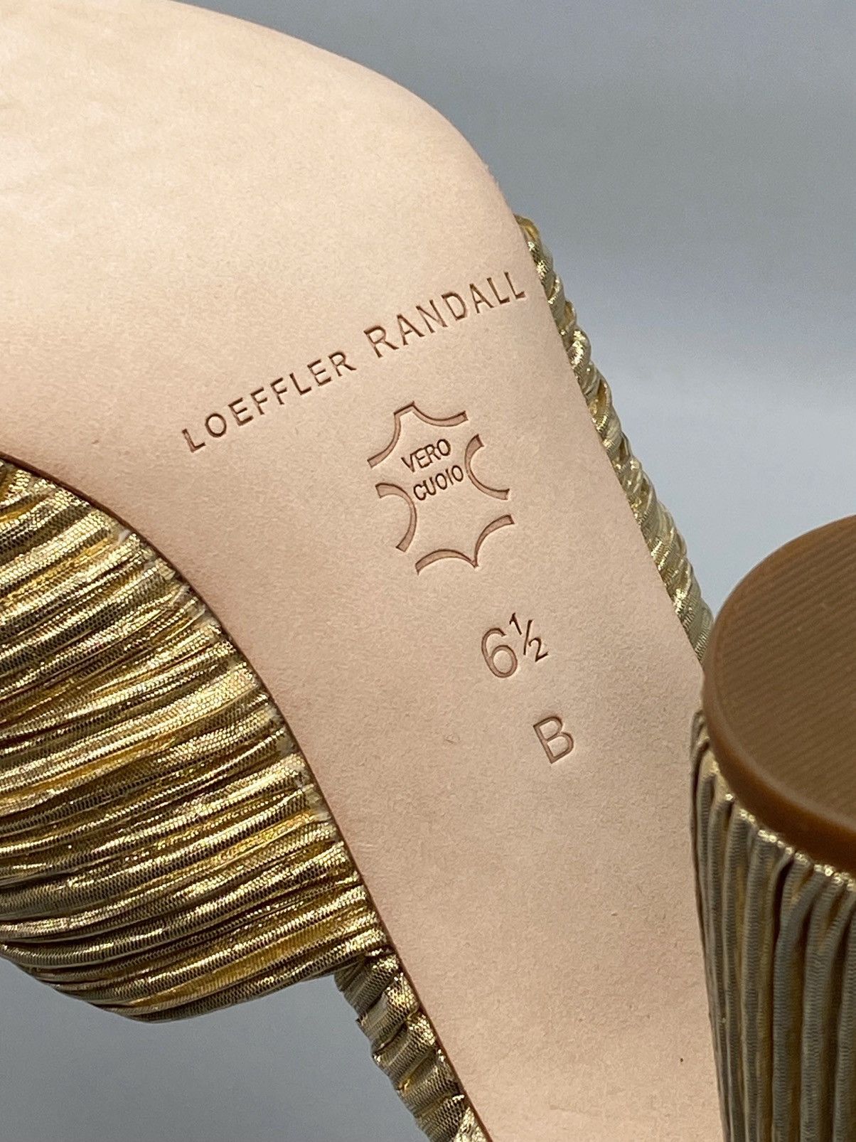 Loeffler Randall Loeffler Randall Gold Pleated Bow Heel Sandals size 6.5 Size US 6.5 / IT 36.5 - 13 Thumbnail